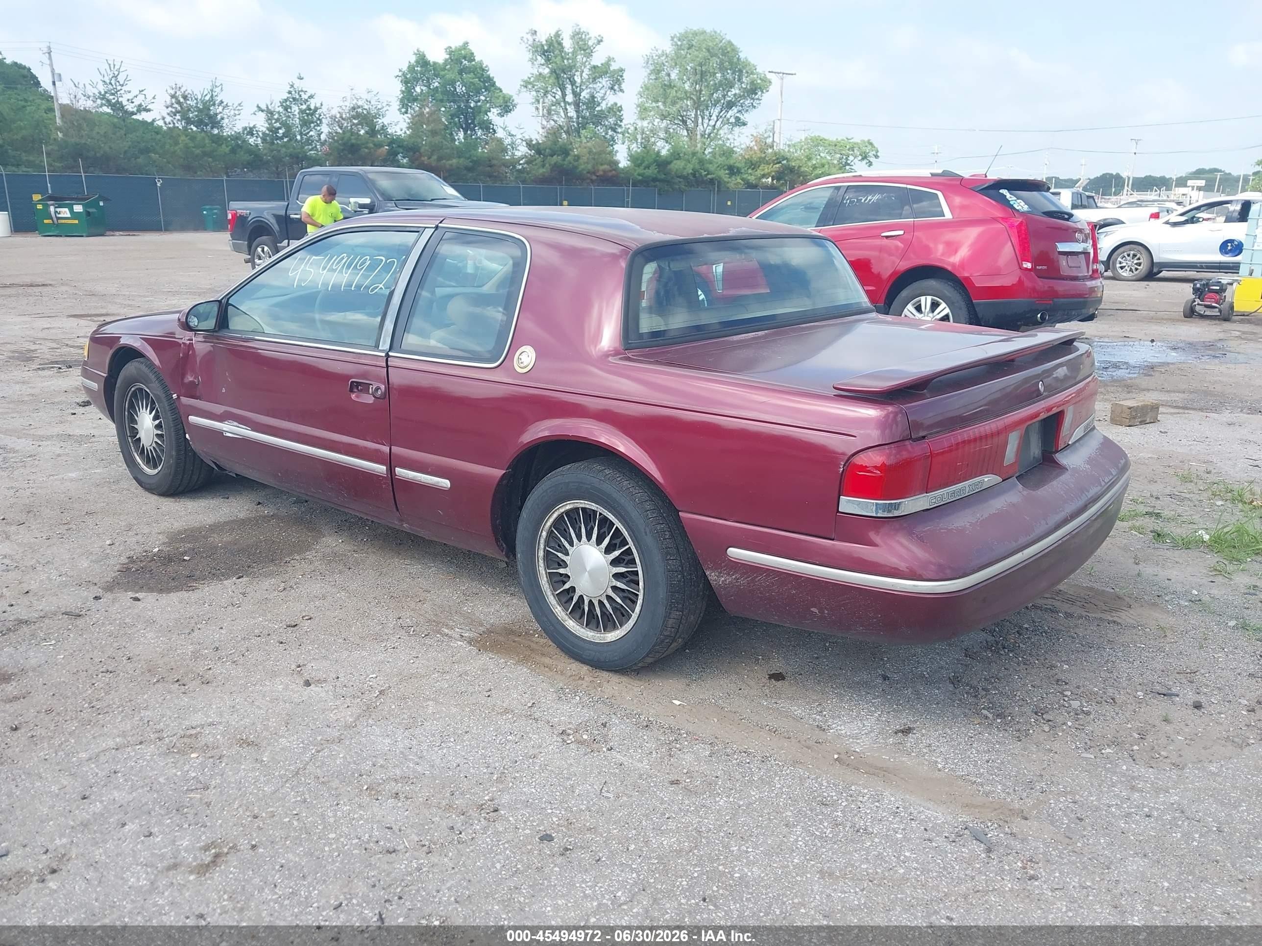 1997 Mercury Cougar Xr7 Maroon vin: 1MELM6245VH629071