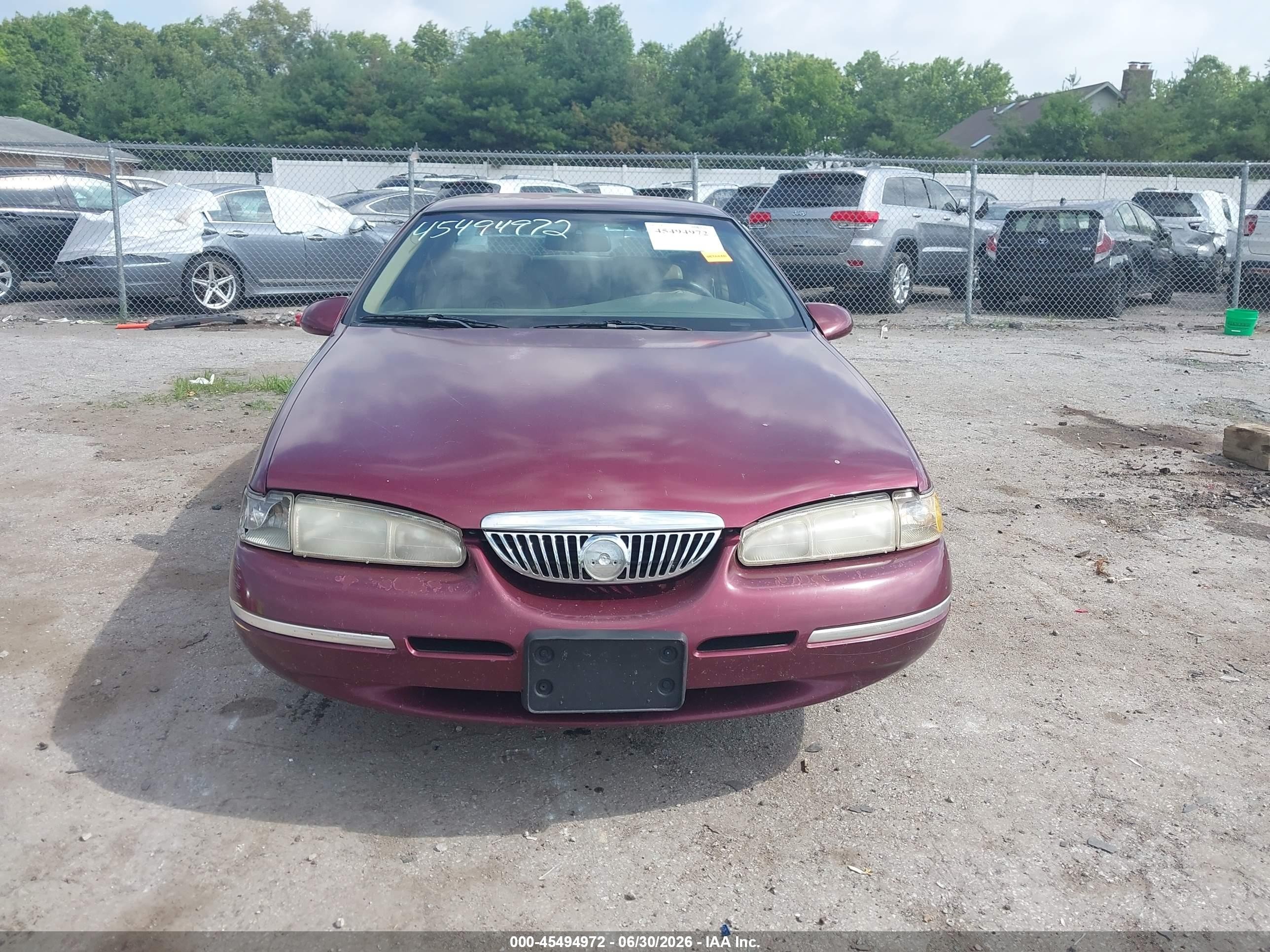 1997 Mercury Cougar Xr7 Maroon vin: 1MELM6245VH629071