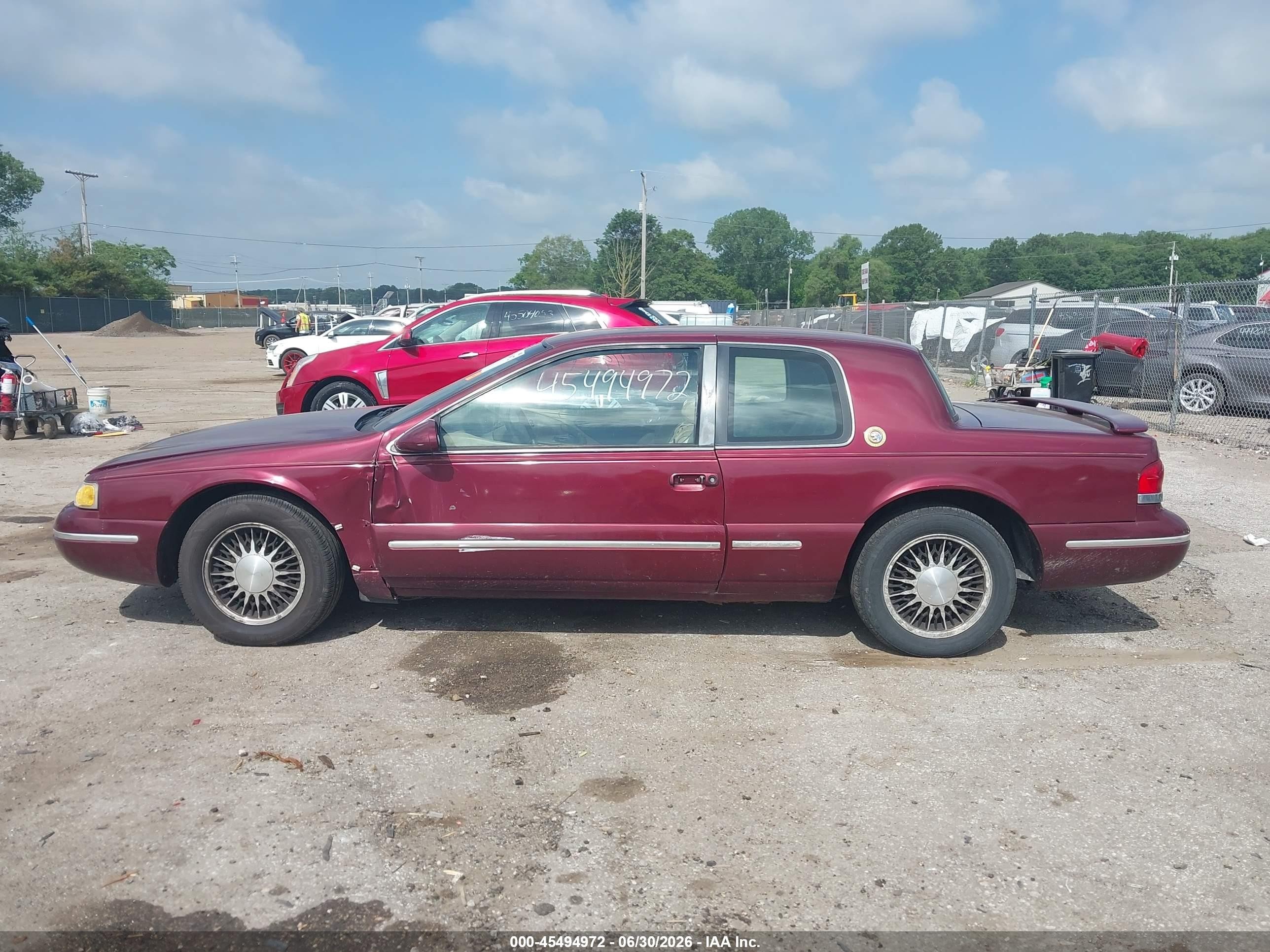 1997 Mercury Cougar Xr7 Maroon vin: 1MELM6245VH629071