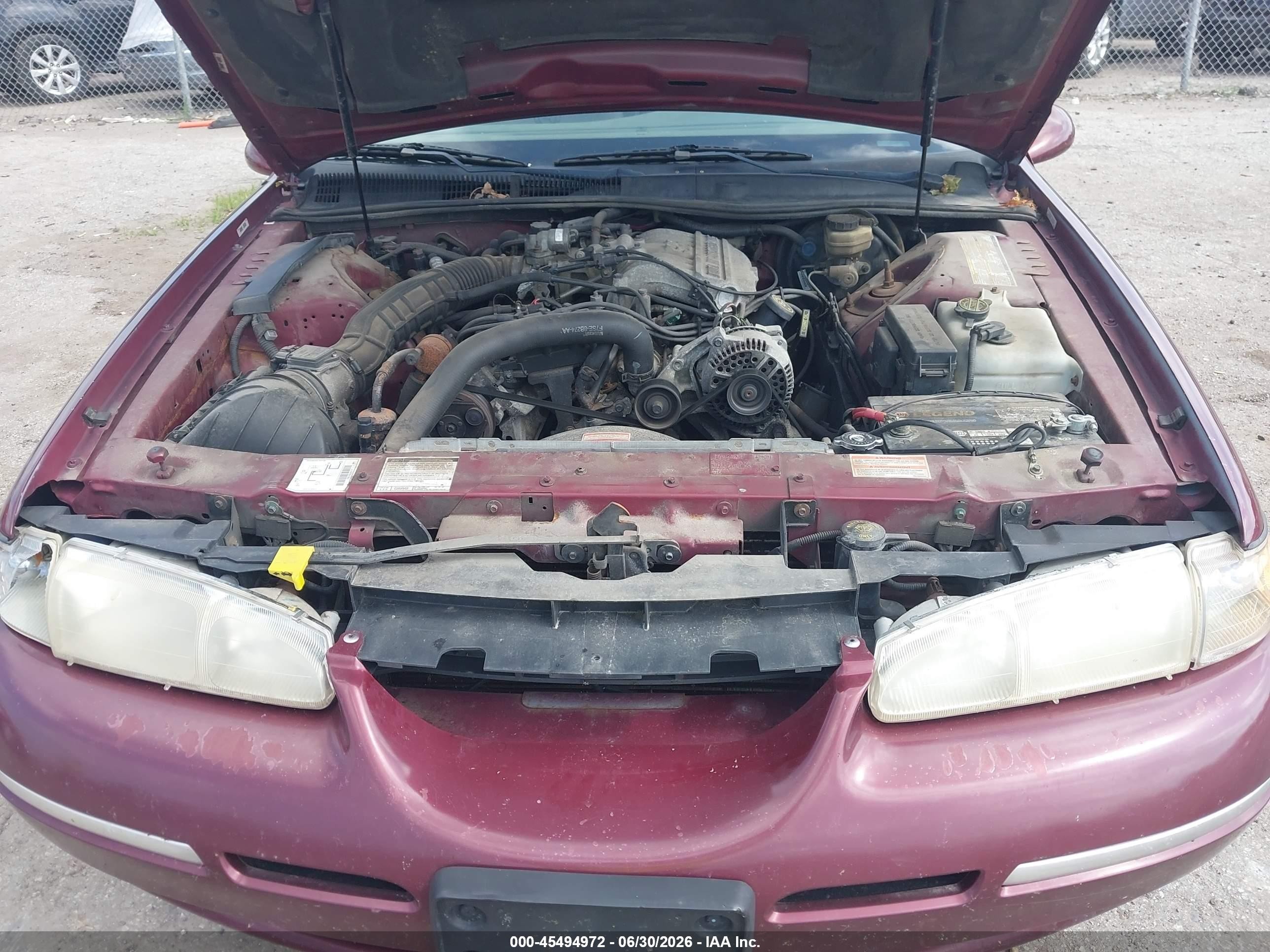 1997 Mercury Cougar Xr7 Maroon vin: 1MELM6245VH629071