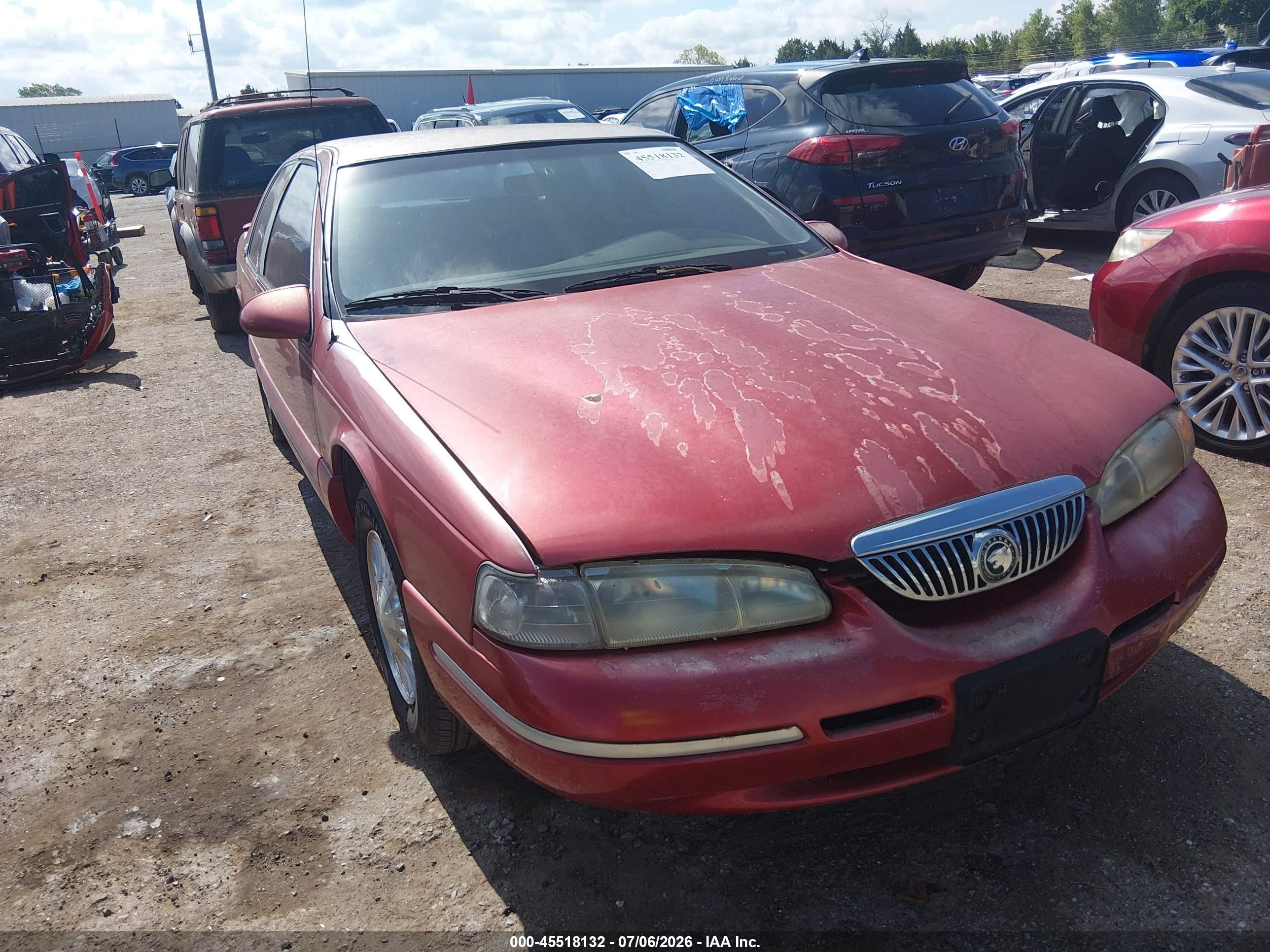 1997 Mercury Cougar Xr7 Red vin: 1MELM624XVH630264