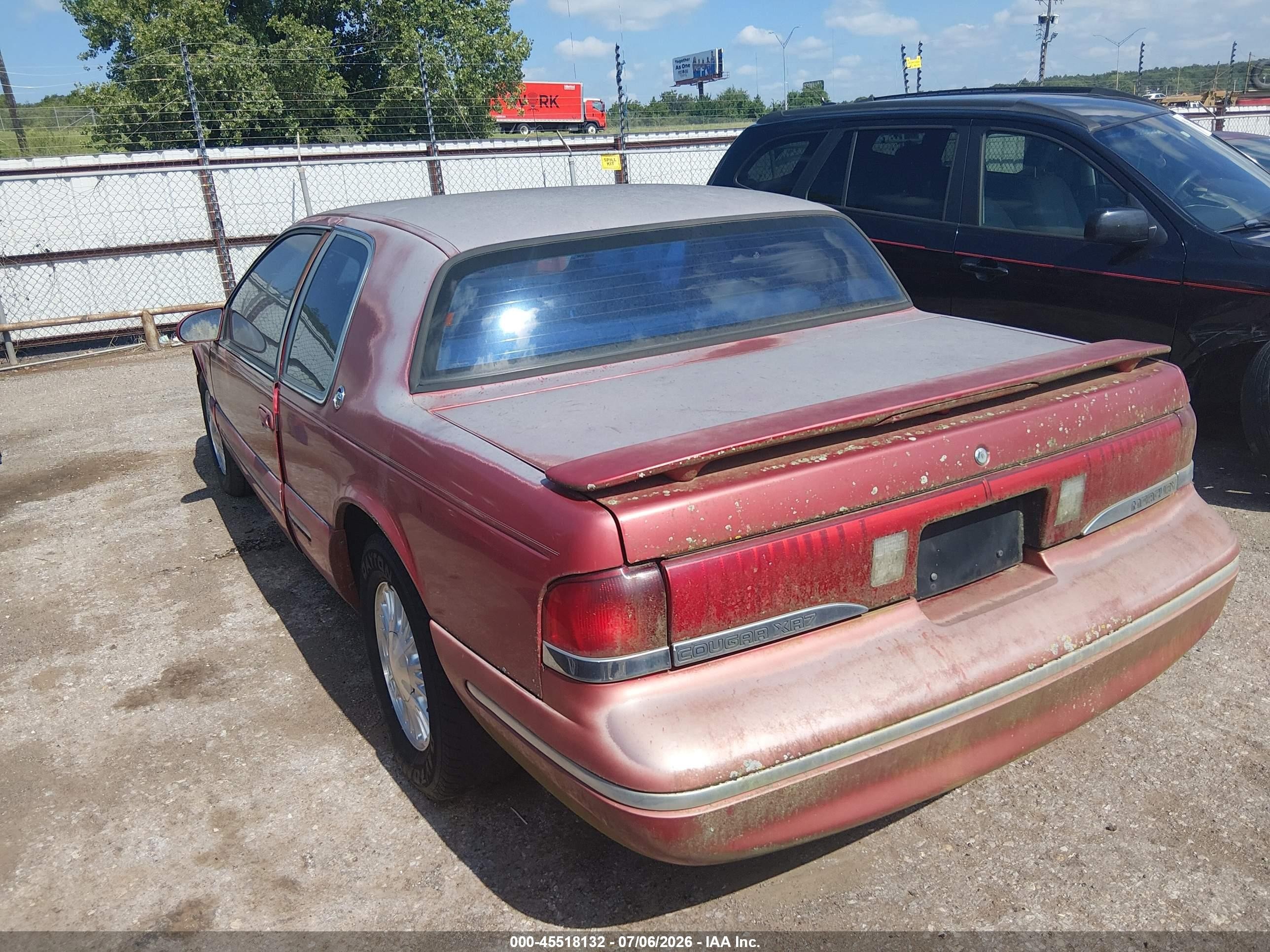 1997 Mercury Cougar Xr7 Red vin: 1MELM624XVH630264
