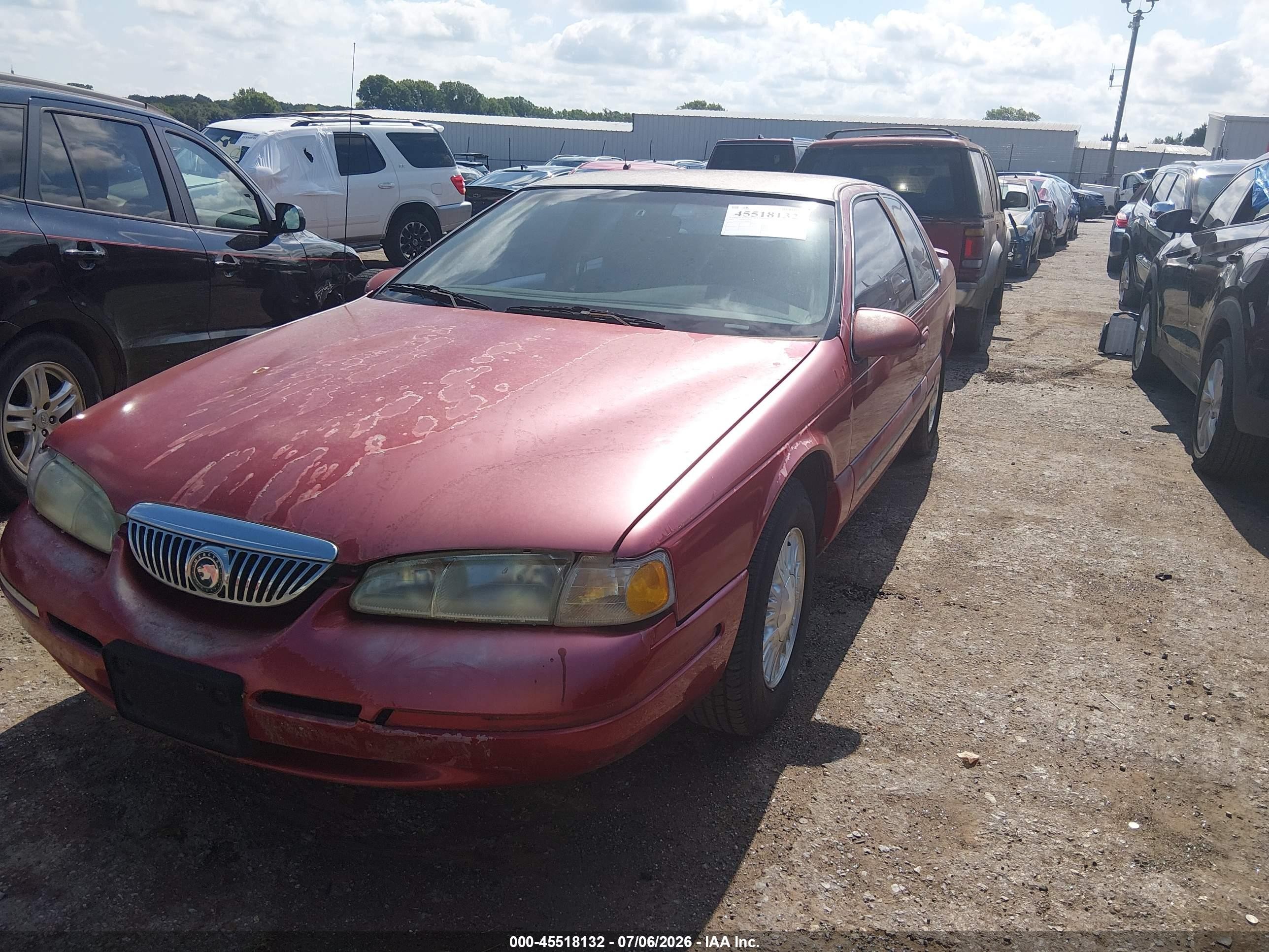 1997 Mercury Cougar Xr7 Red vin: 1MELM624XVH630264