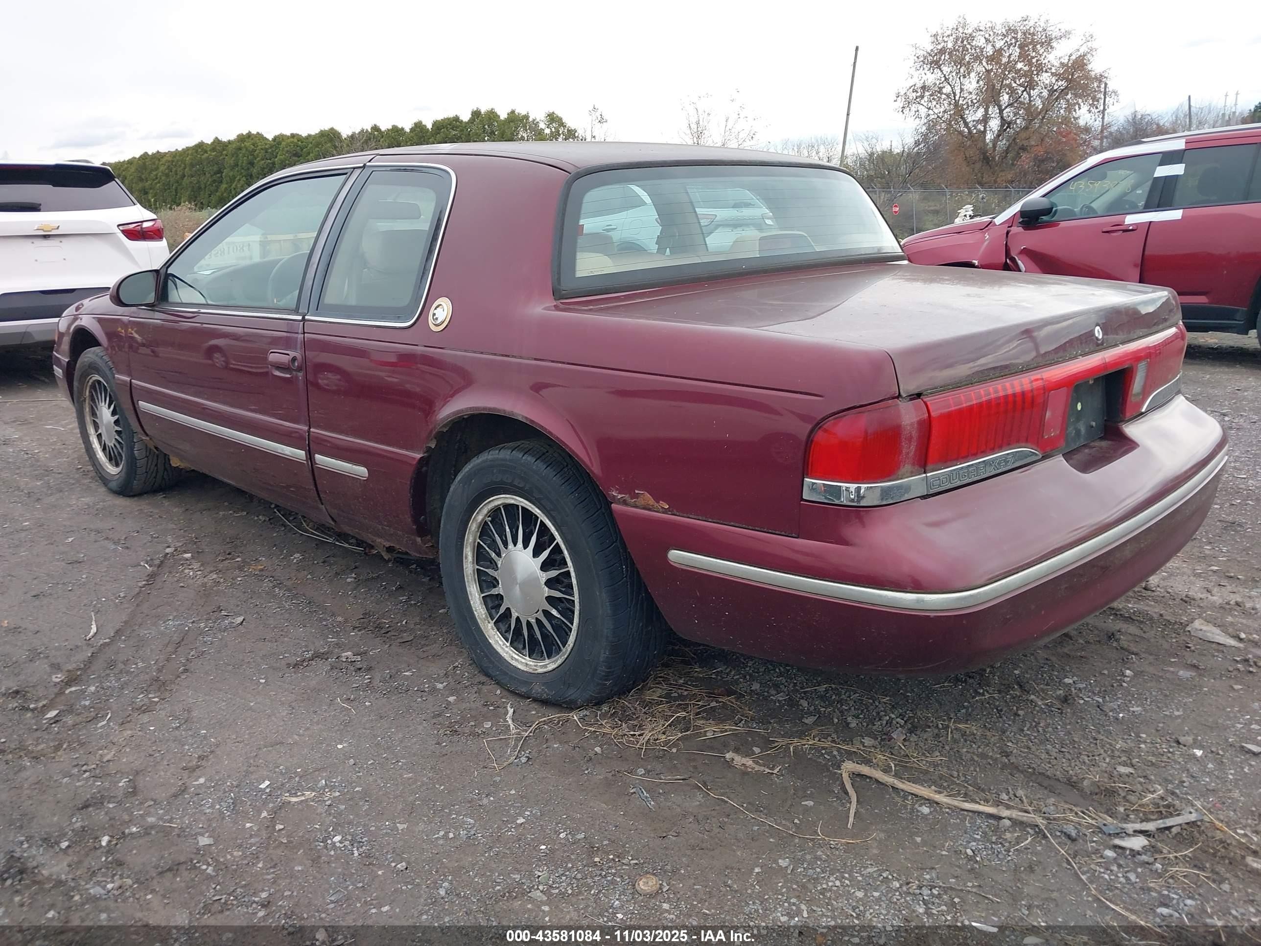 1997 Mercury Cougar Xr7 Red vin: 1MELM62W0VH609571