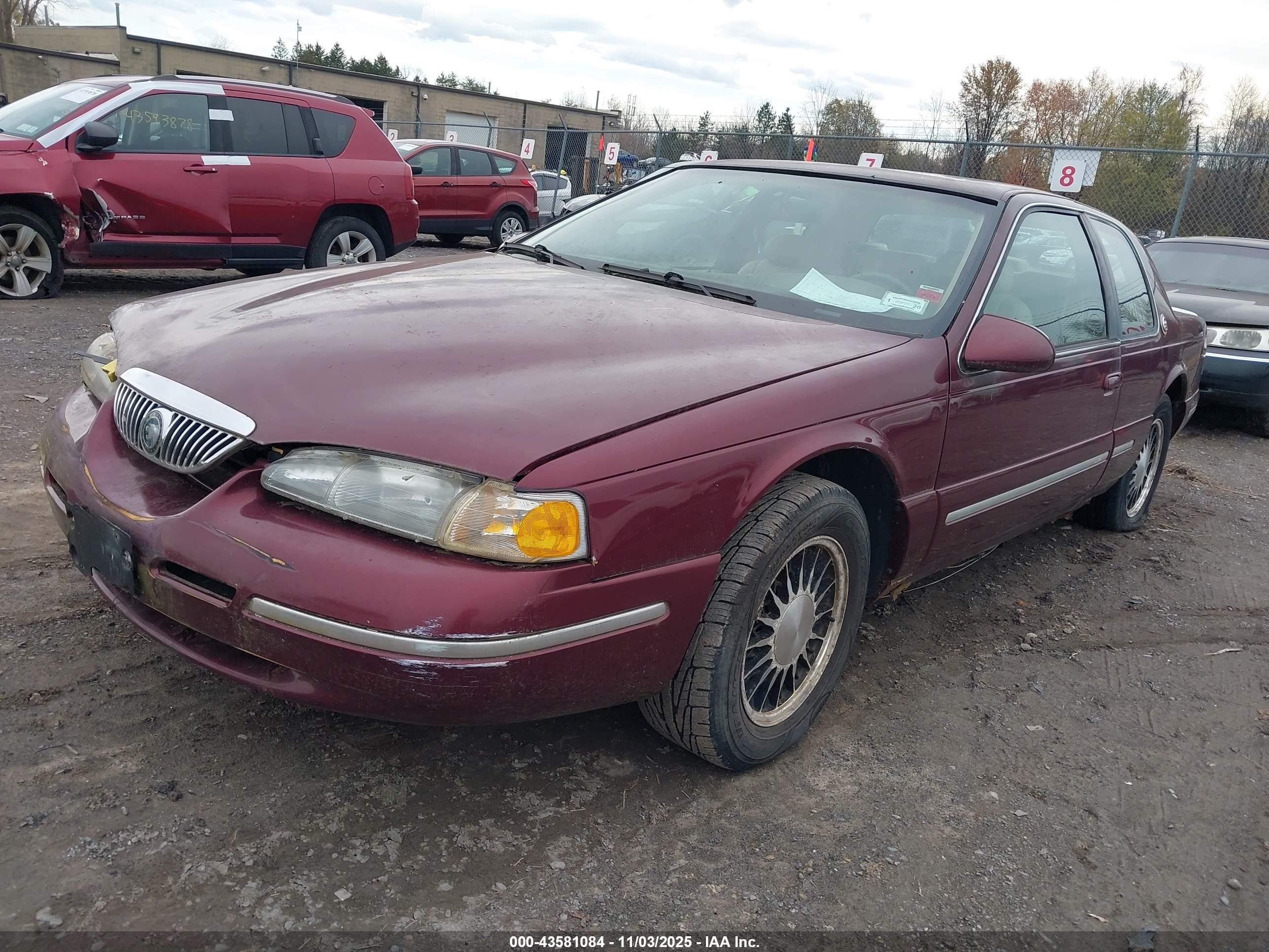 1997 Mercury Cougar Xr7 Red vin: 1MELM62W0VH609571