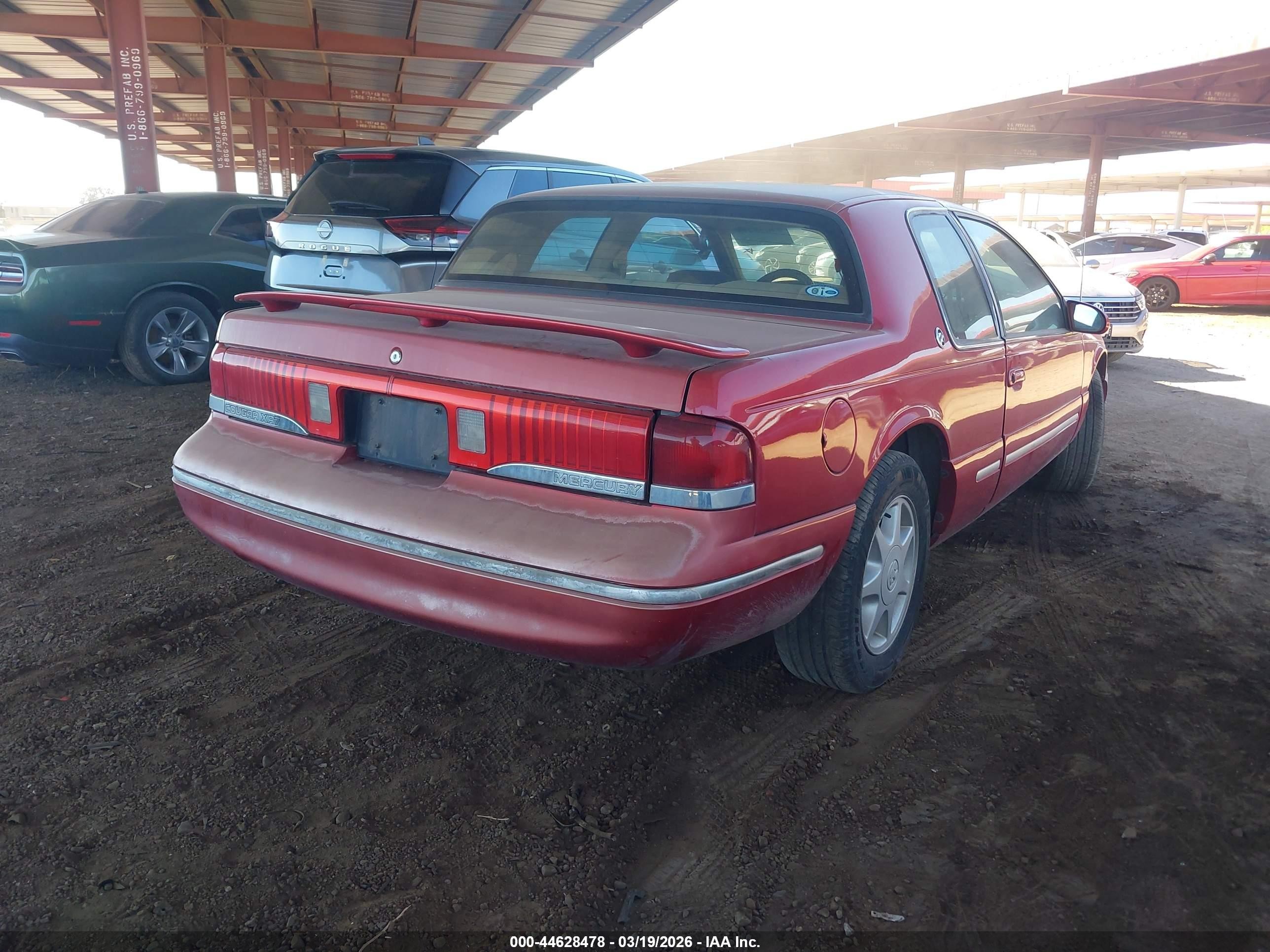 1997 Mercury Cougar Xr7 Red vin: 1MELM62W0VH610476