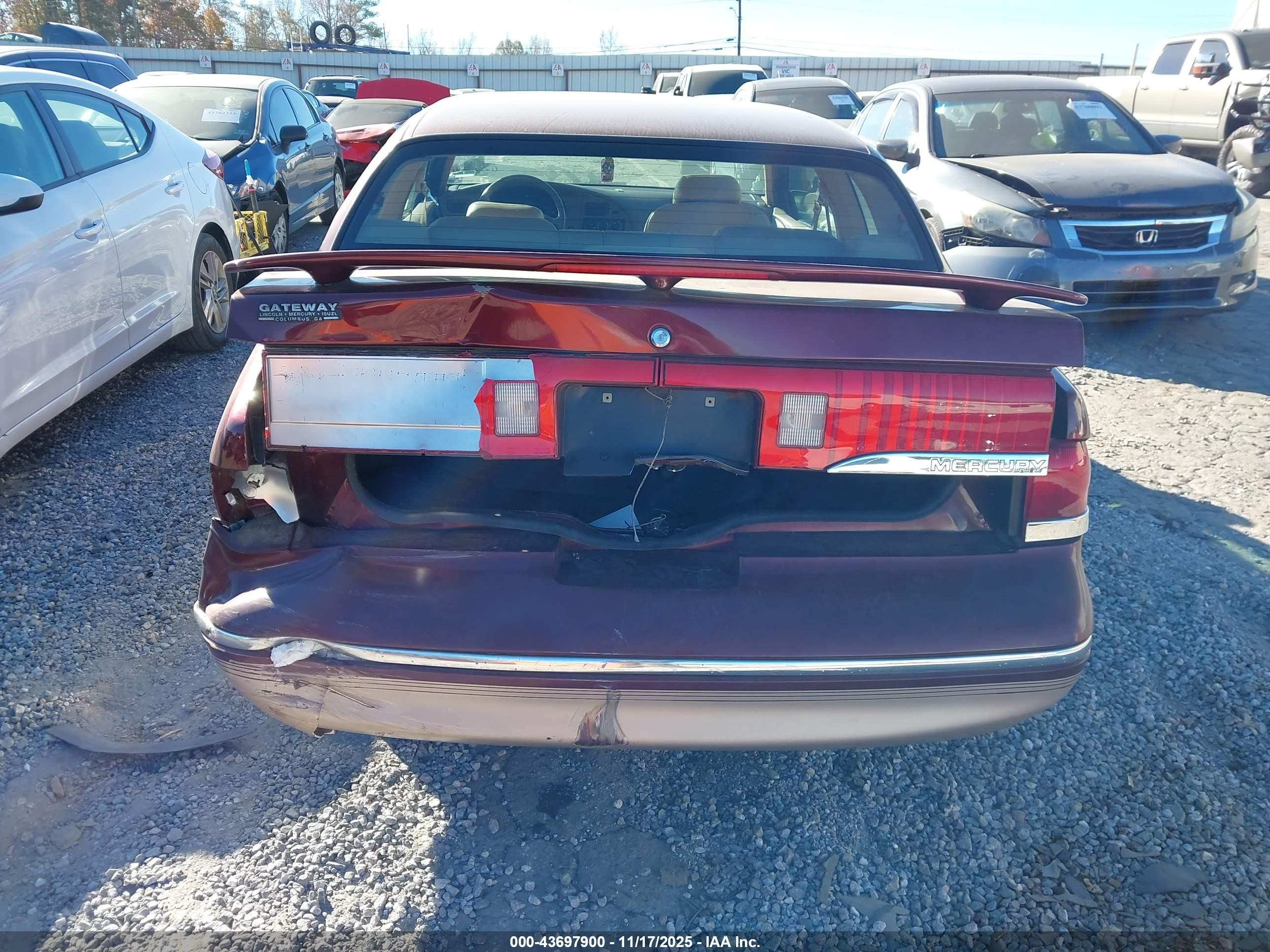 1997 Mercury Cougar Xr7 Maroon vin: 1MELM62W4VH629192