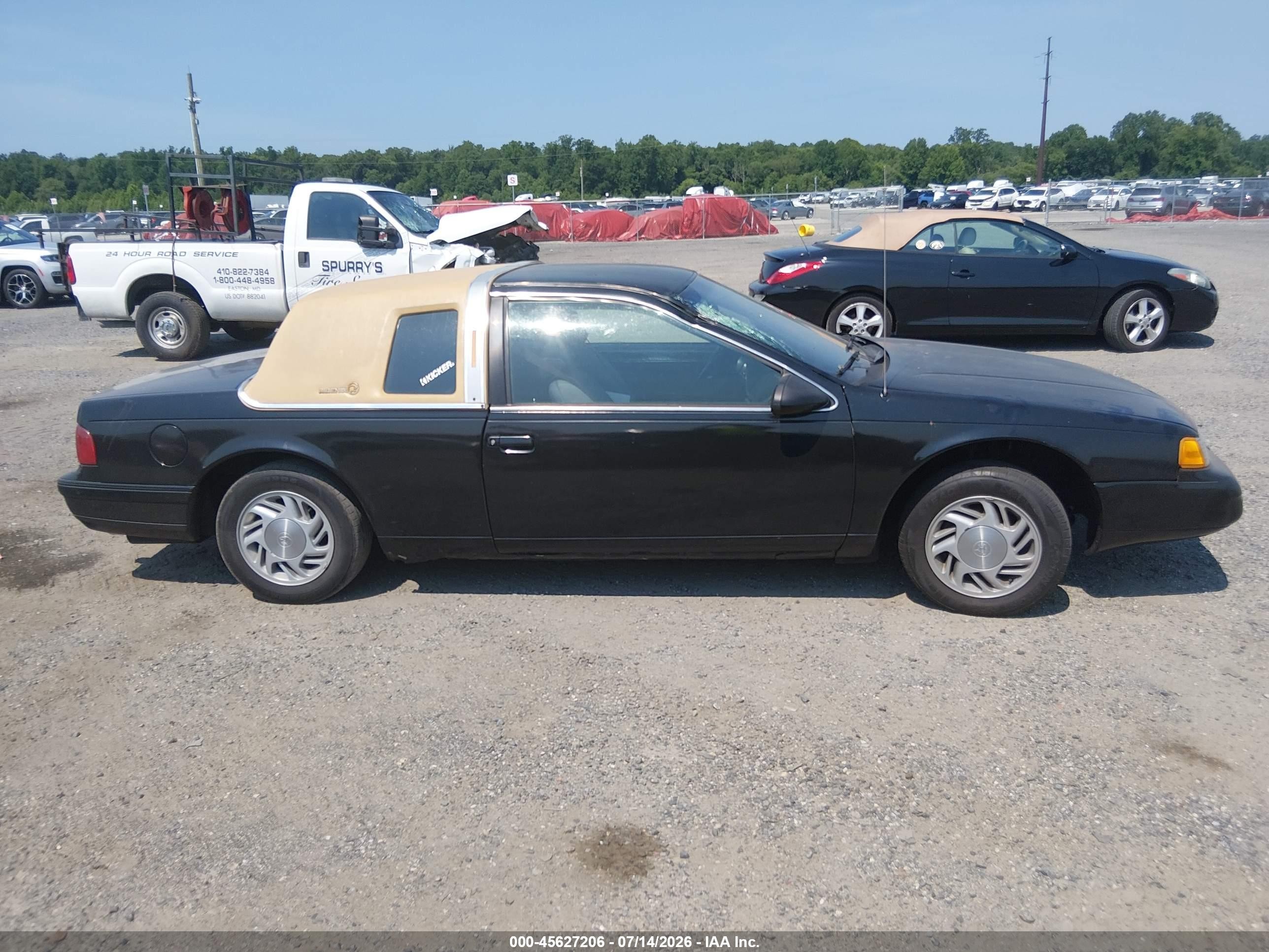 1992 Mercury Cougar Ls Black vin: 1MEPM6045NH611349