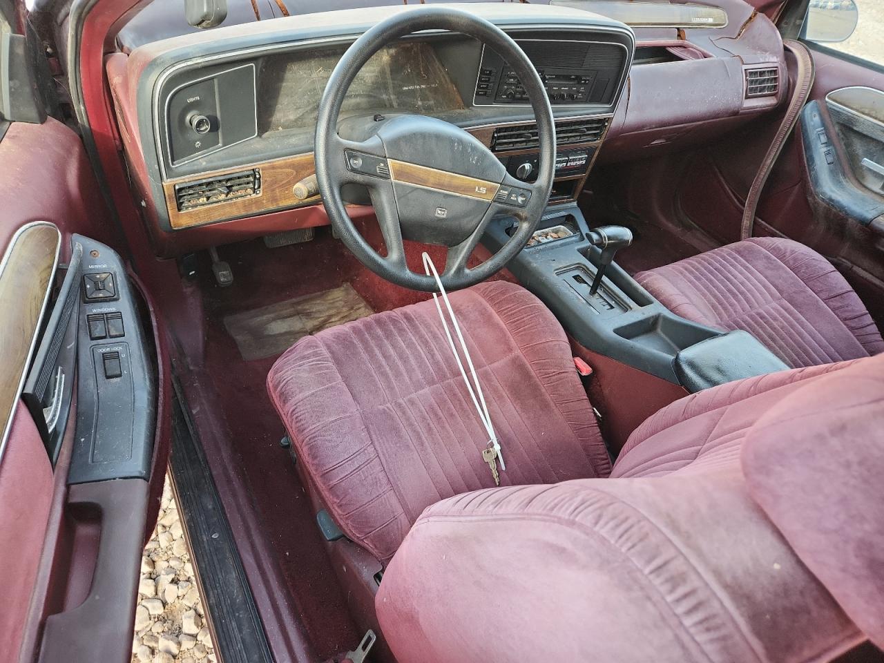 1989 Mercury Cougar Ls Burgundy vin: 1MEPM6048KH664316
