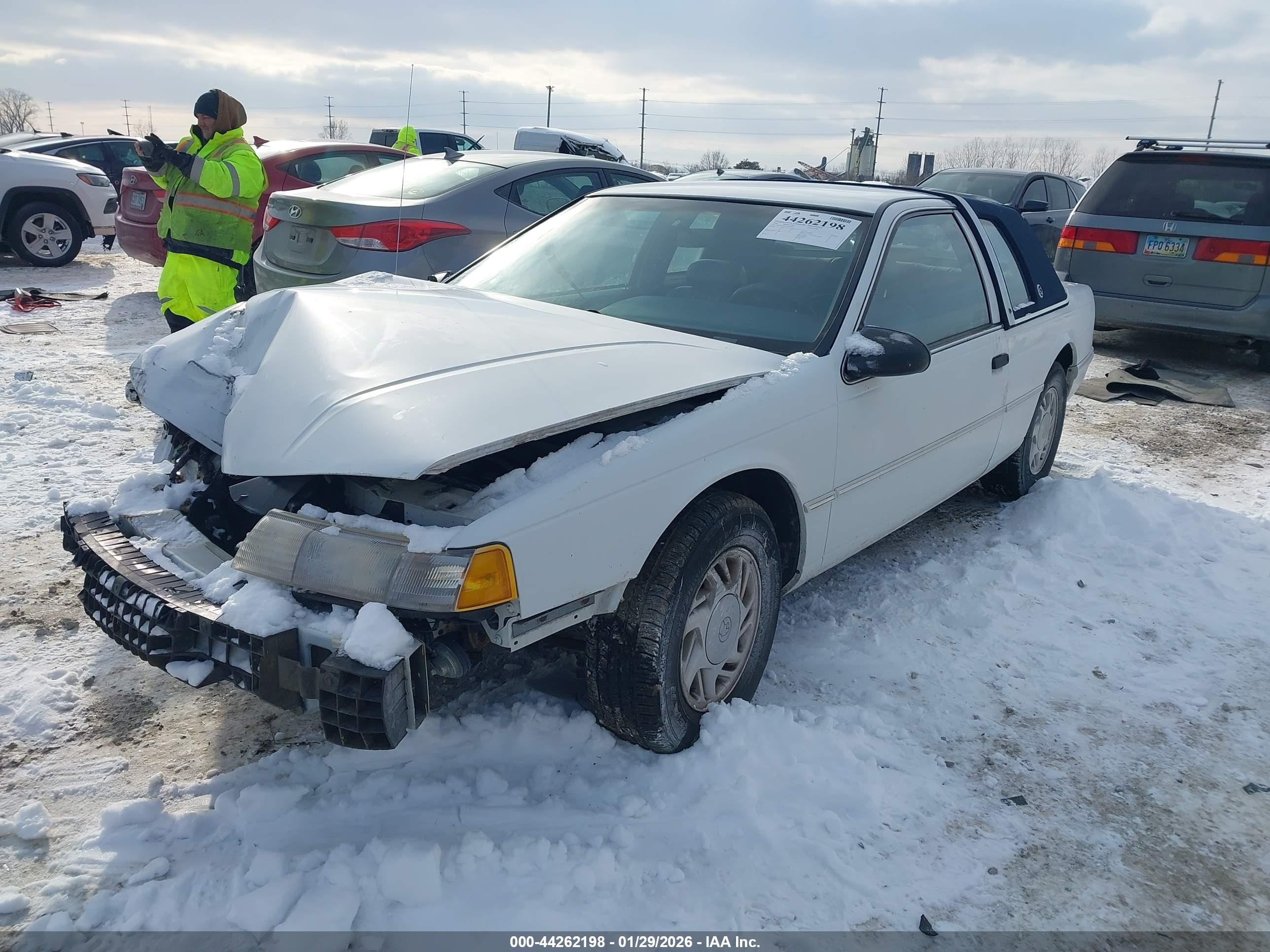 1992 Mercury Cougar Ls White vin: 1MEPM6048NH610440