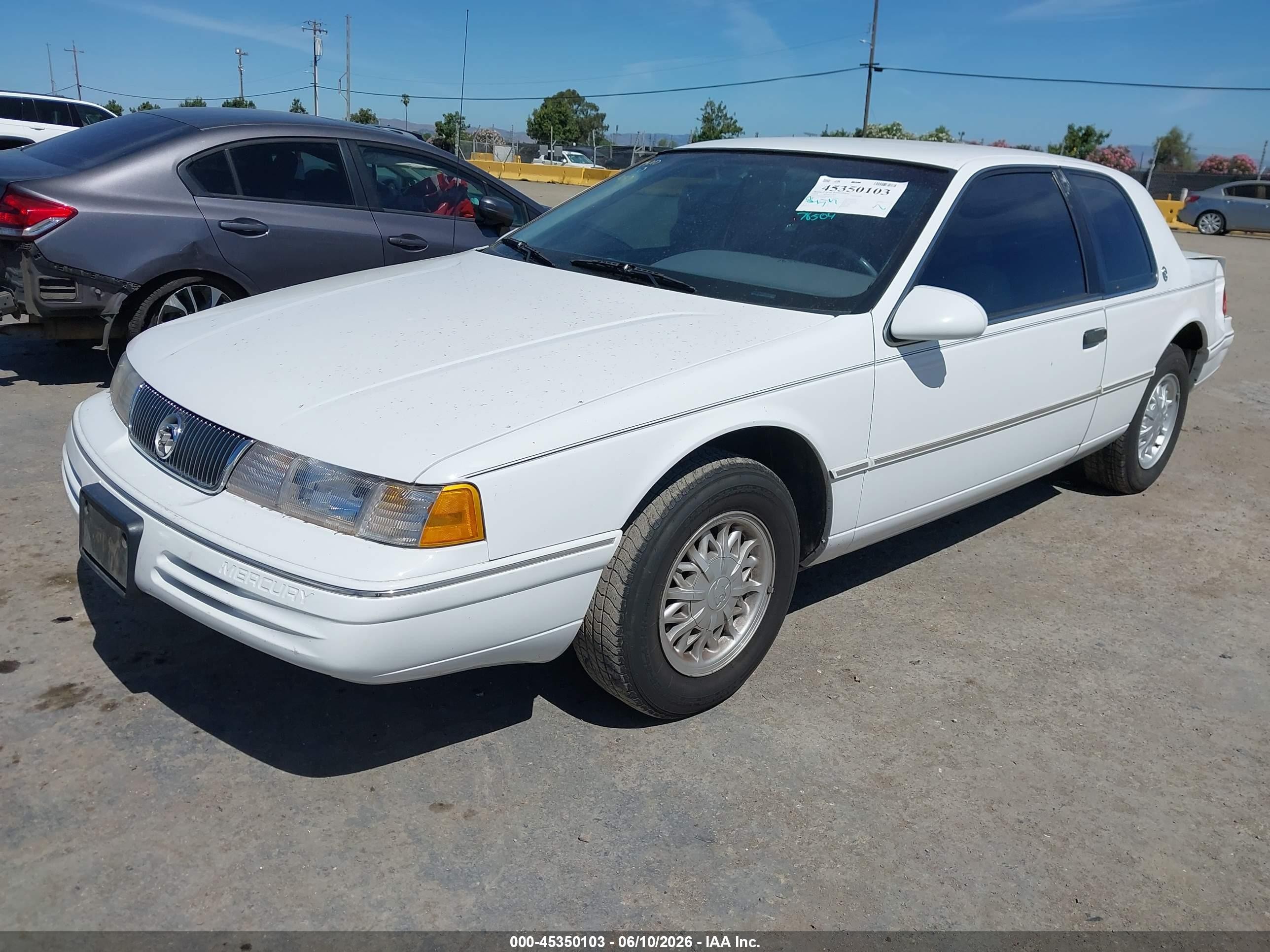 1993 Mercury Cougar Xr7 White vin: 1MEPM6242PH670777