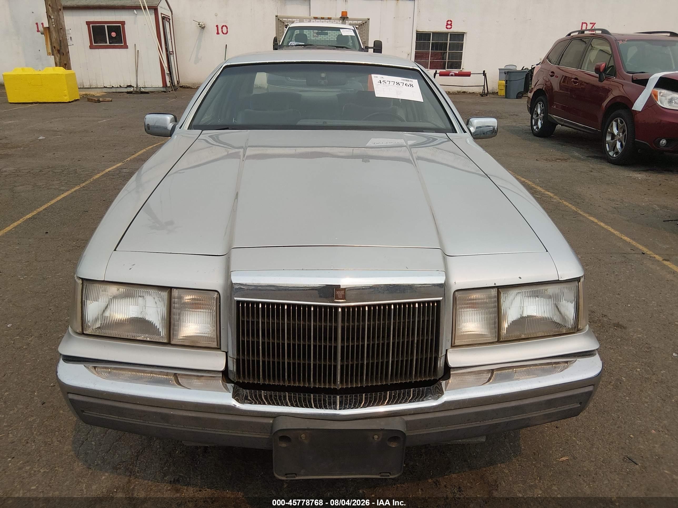 1984 Lincoln Mark Vii Silver vin: 1MRBP98F1EY704229