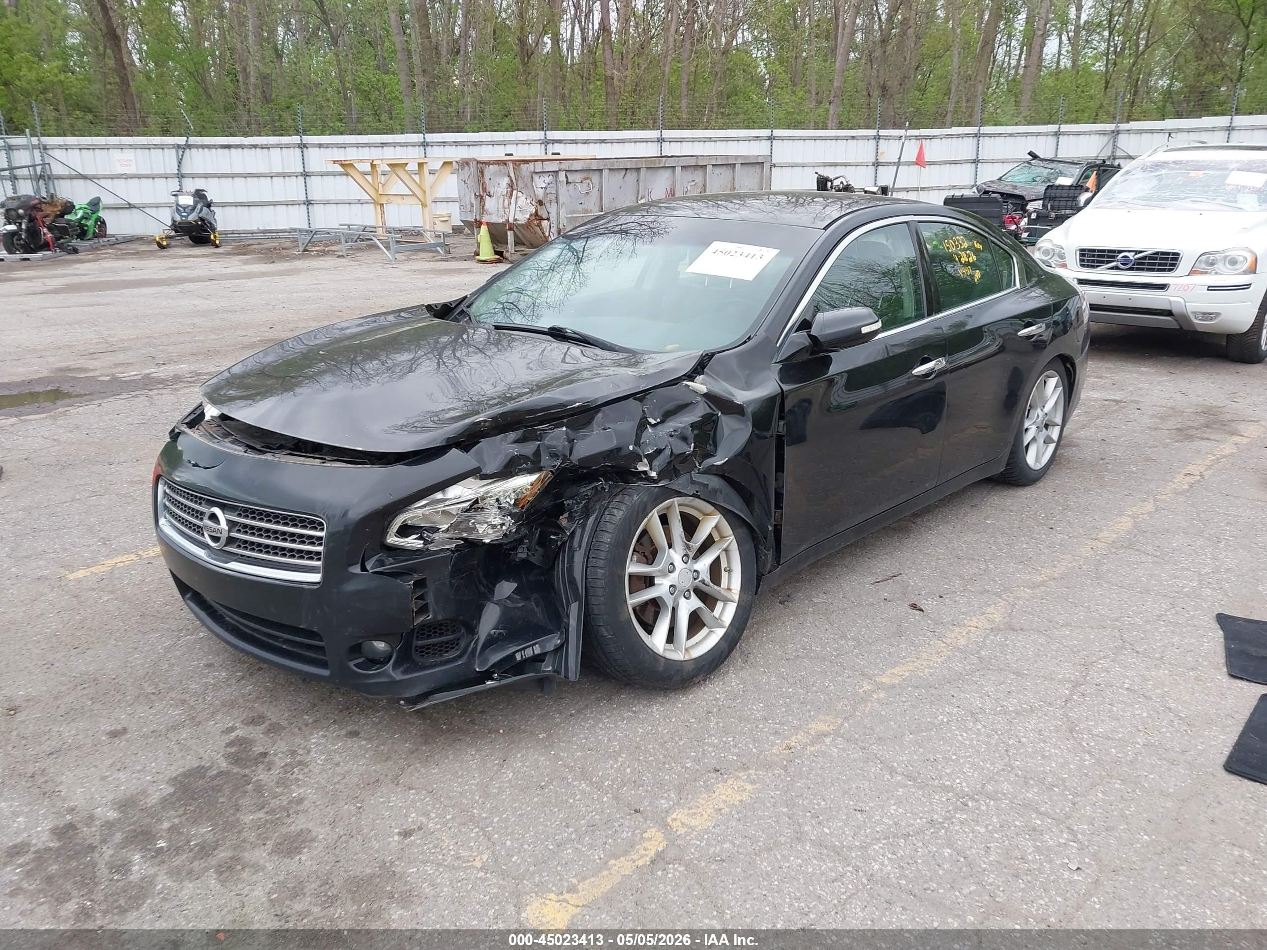2009 Nissan Maxima 3.5 Sv Black vin: 1N4AA51E09C814417