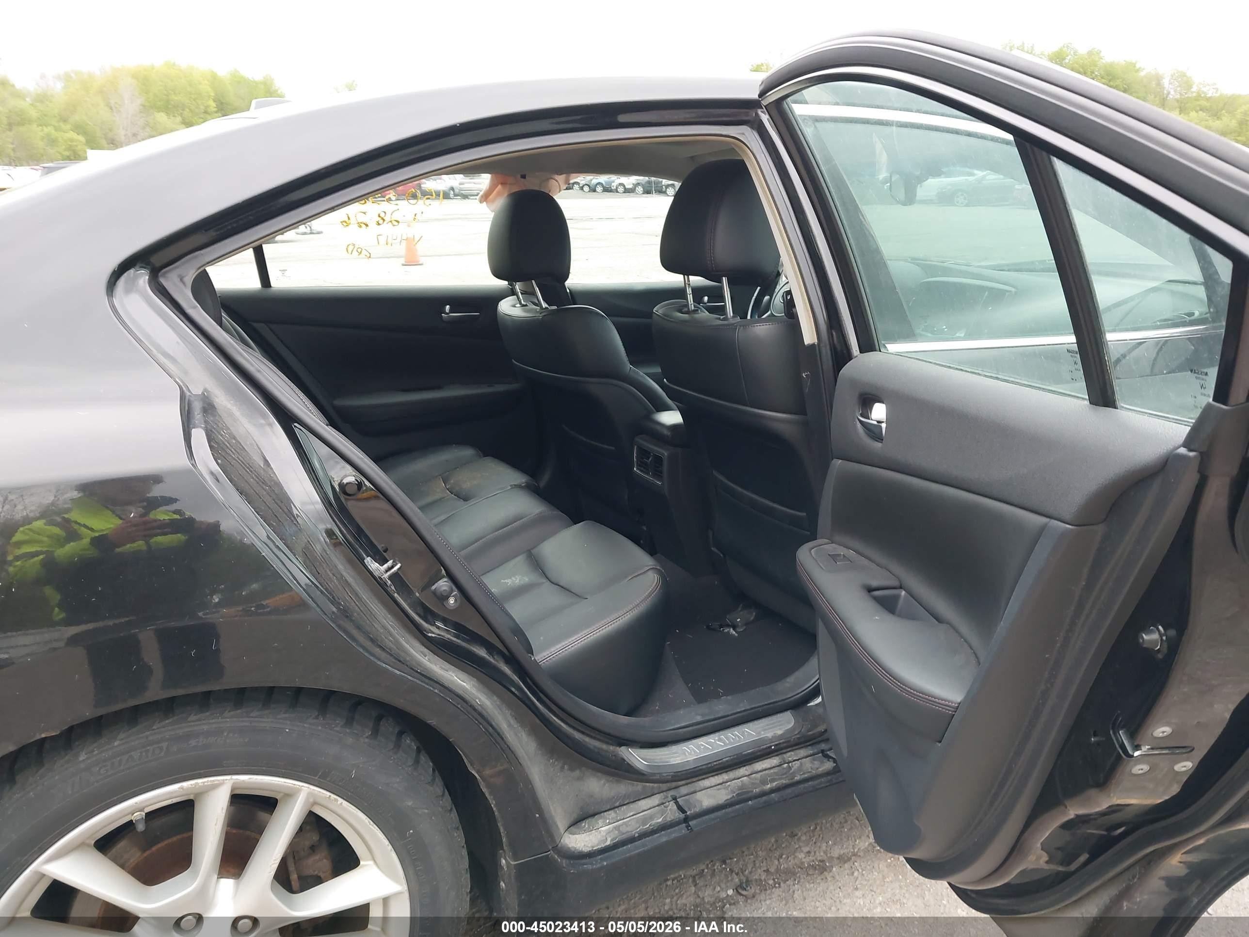 2009 Nissan Maxima 3.5 Sv Black vin: 1N4AA51E09C814417