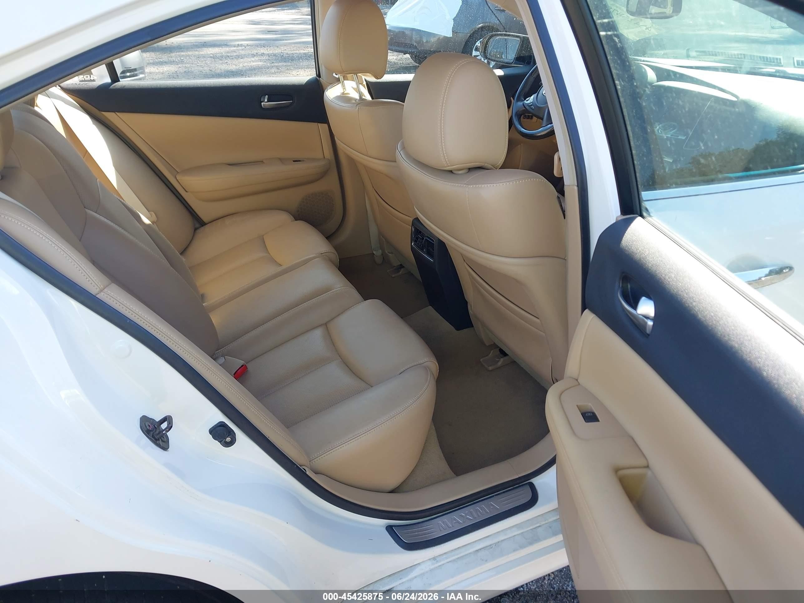 2009 Nissan Maxima 3.5 Sv Белый vin: 1N4AA51E09C830259