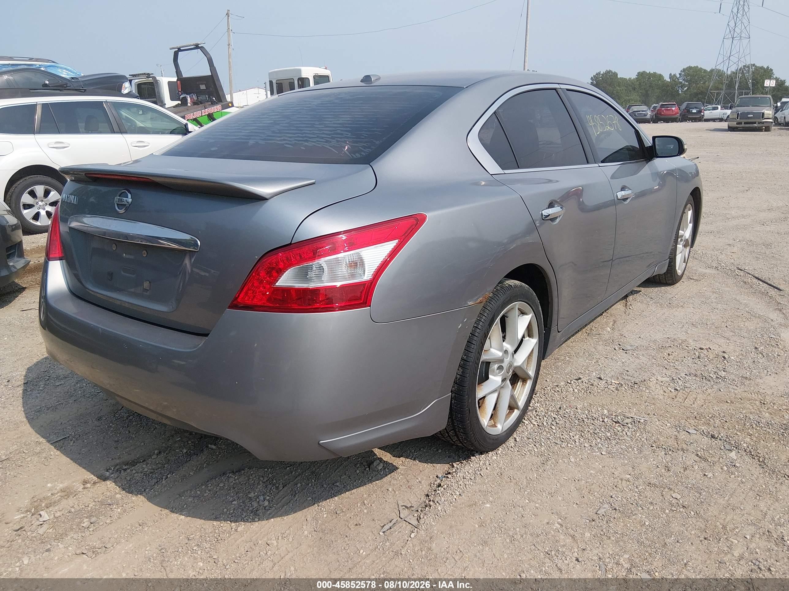2009 Nissan Maxima 3.5 Sv Gray vin: 1N4AA51E09C846185