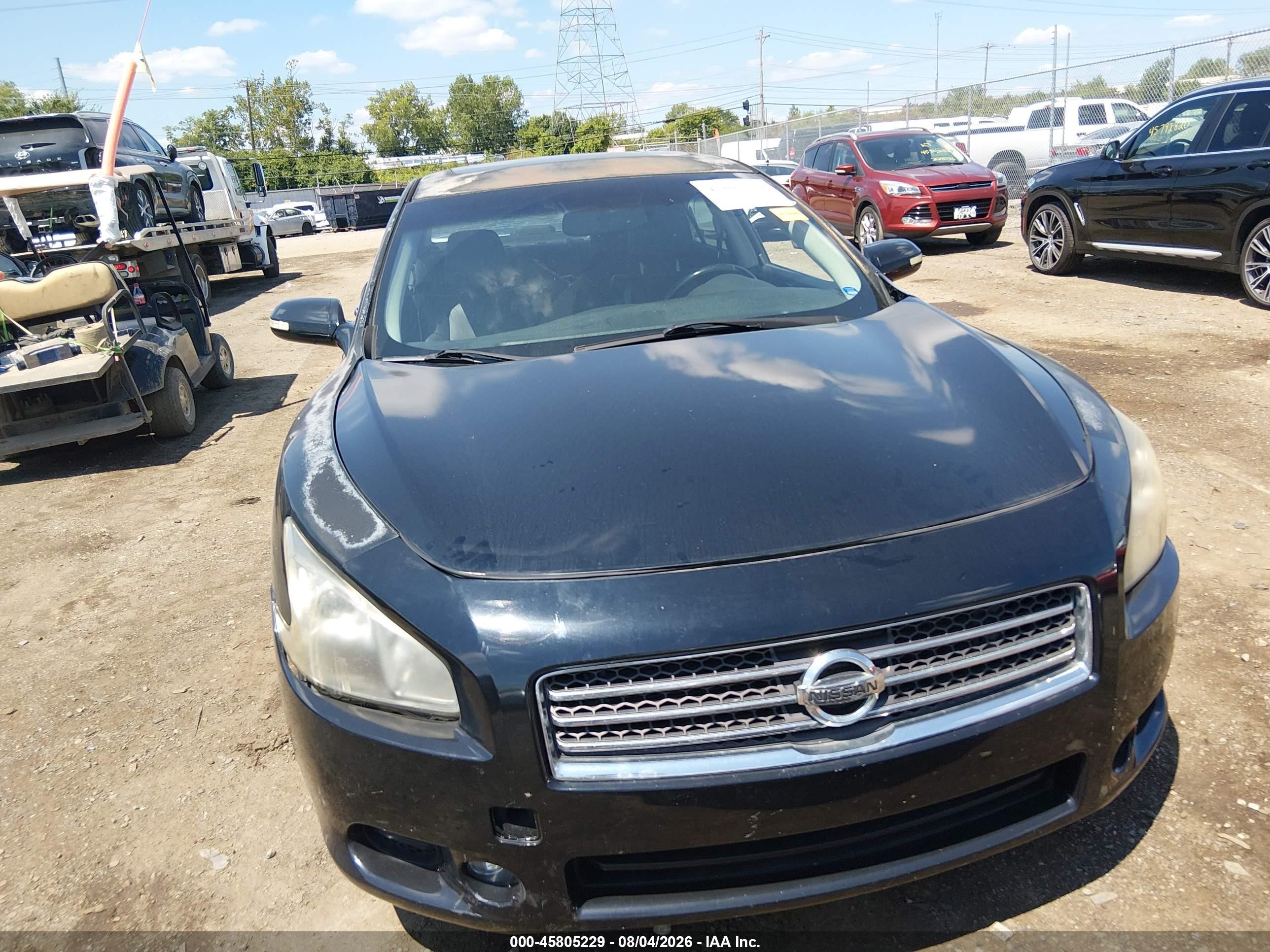 2009 Nissan Maxima 3.5 Sv Black vin: 1N4AA51E19C827239