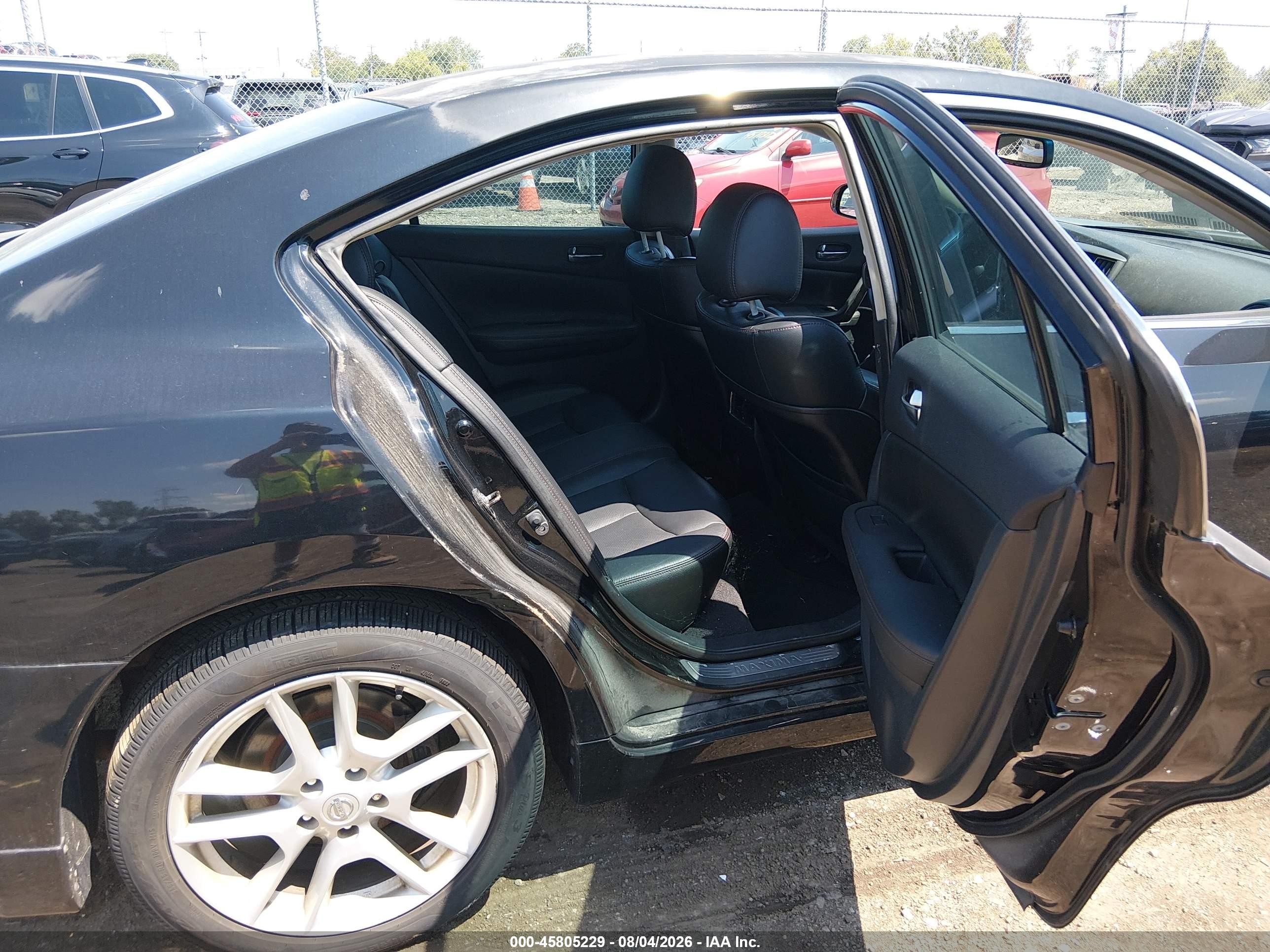 2009 Nissan Maxima 3.5 Sv Black vin: 1N4AA51E19C827239