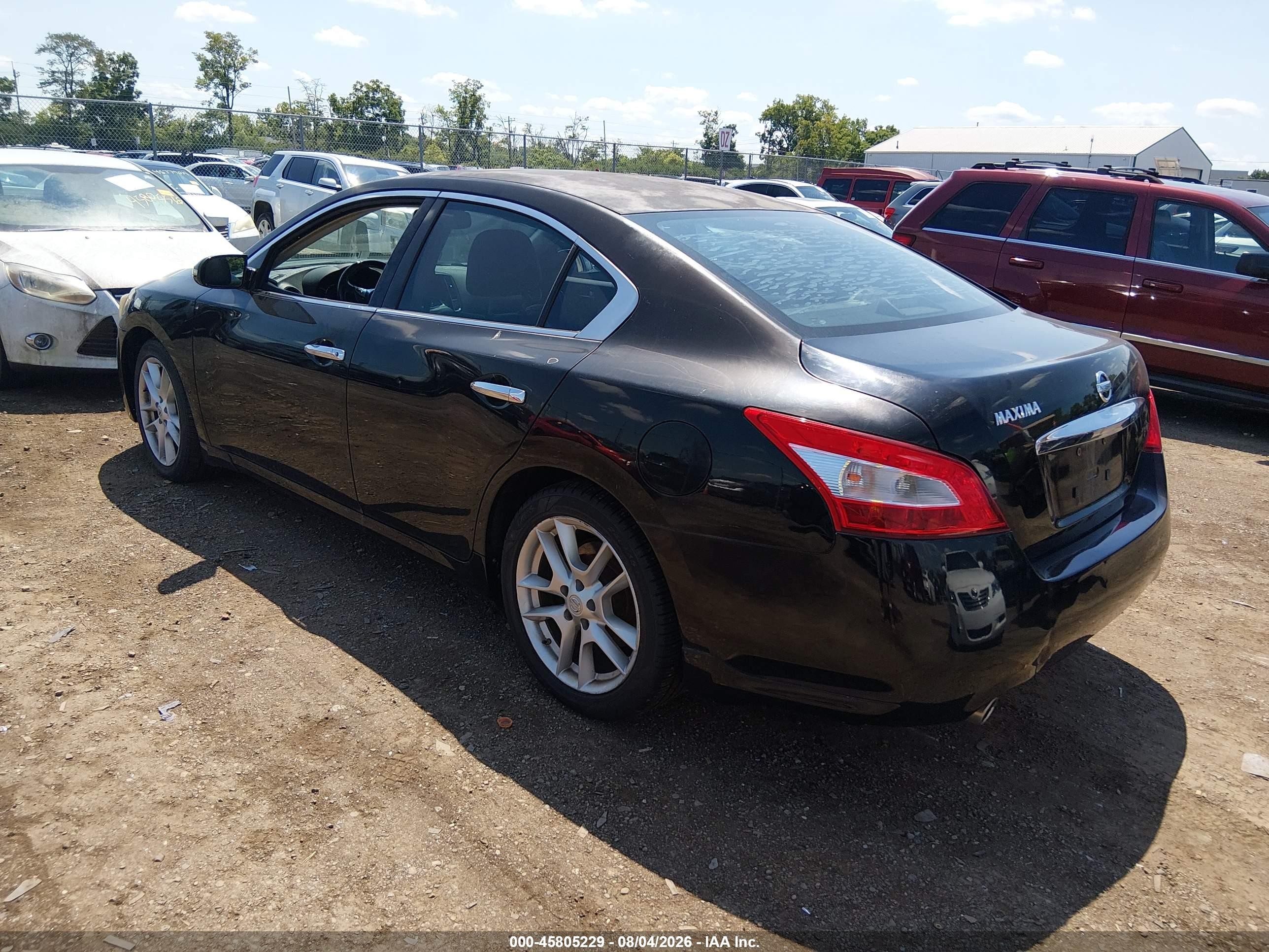 2009 Nissan Maxima 3.5 Sv Black vin: 1N4AA51E19C827239