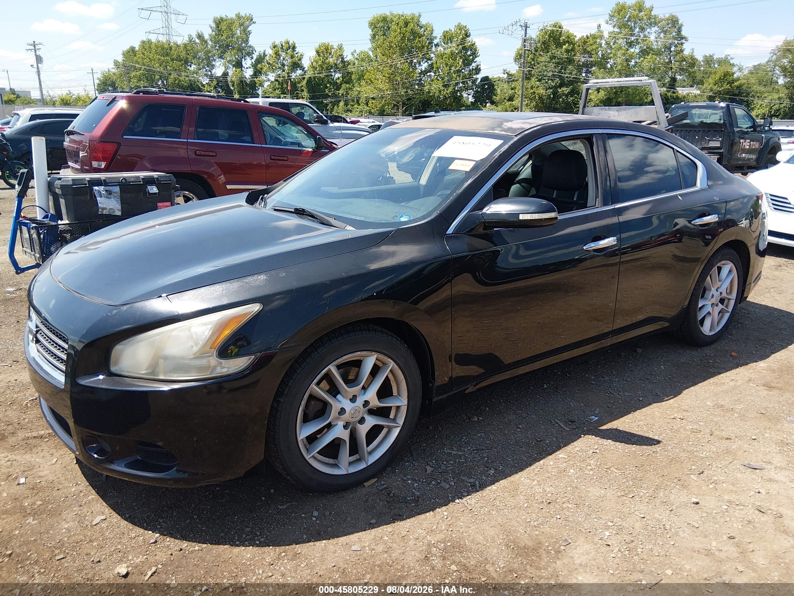 2009 Nissan Maxima 3.5 Sv Black vin: 1N4AA51E19C827239