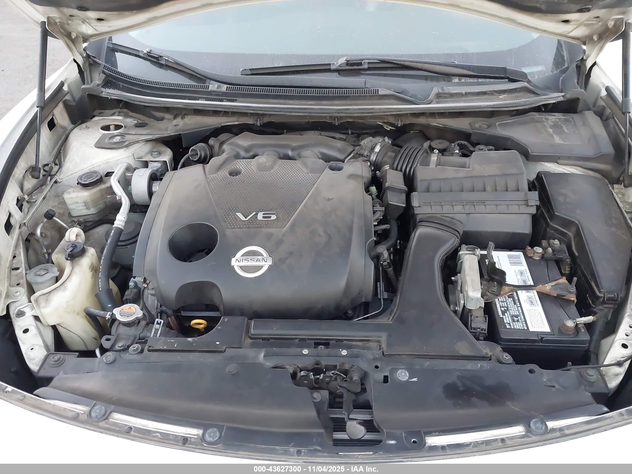 2009 Nissan Maxima 3.5 Sv White vin: 1N4AA51E19C844087