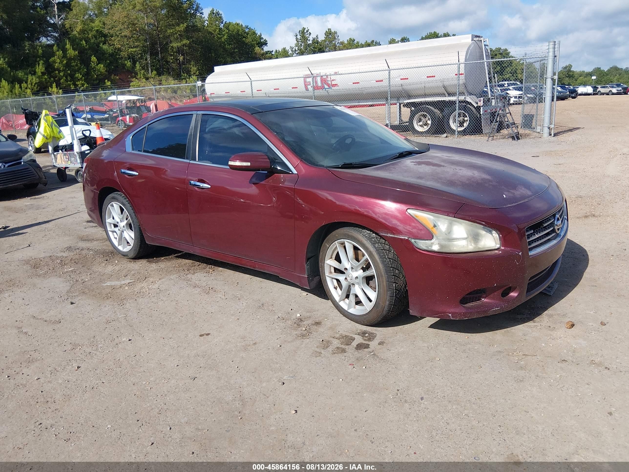 2009 Nissan Maxima 3.5 Sv Maroon vin: 1N4AA51E29C836712