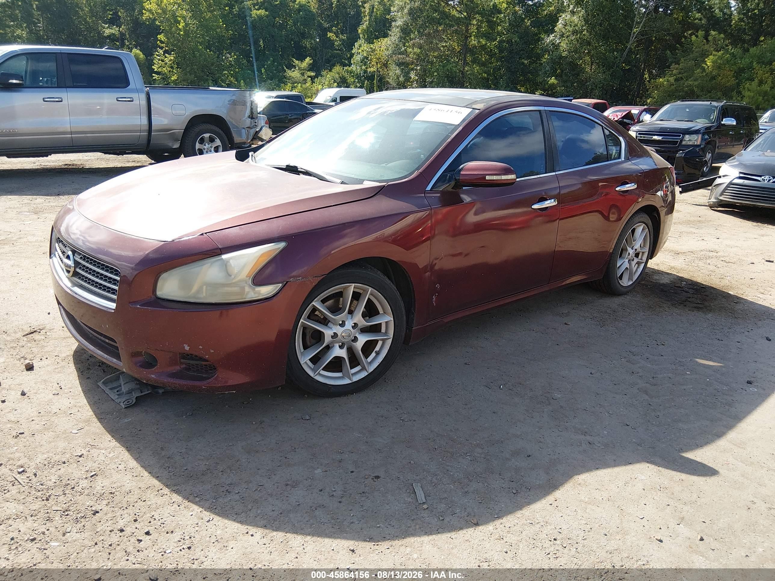 2009 Nissan Maxima 3.5 Sv Maroon vin: 1N4AA51E29C836712
