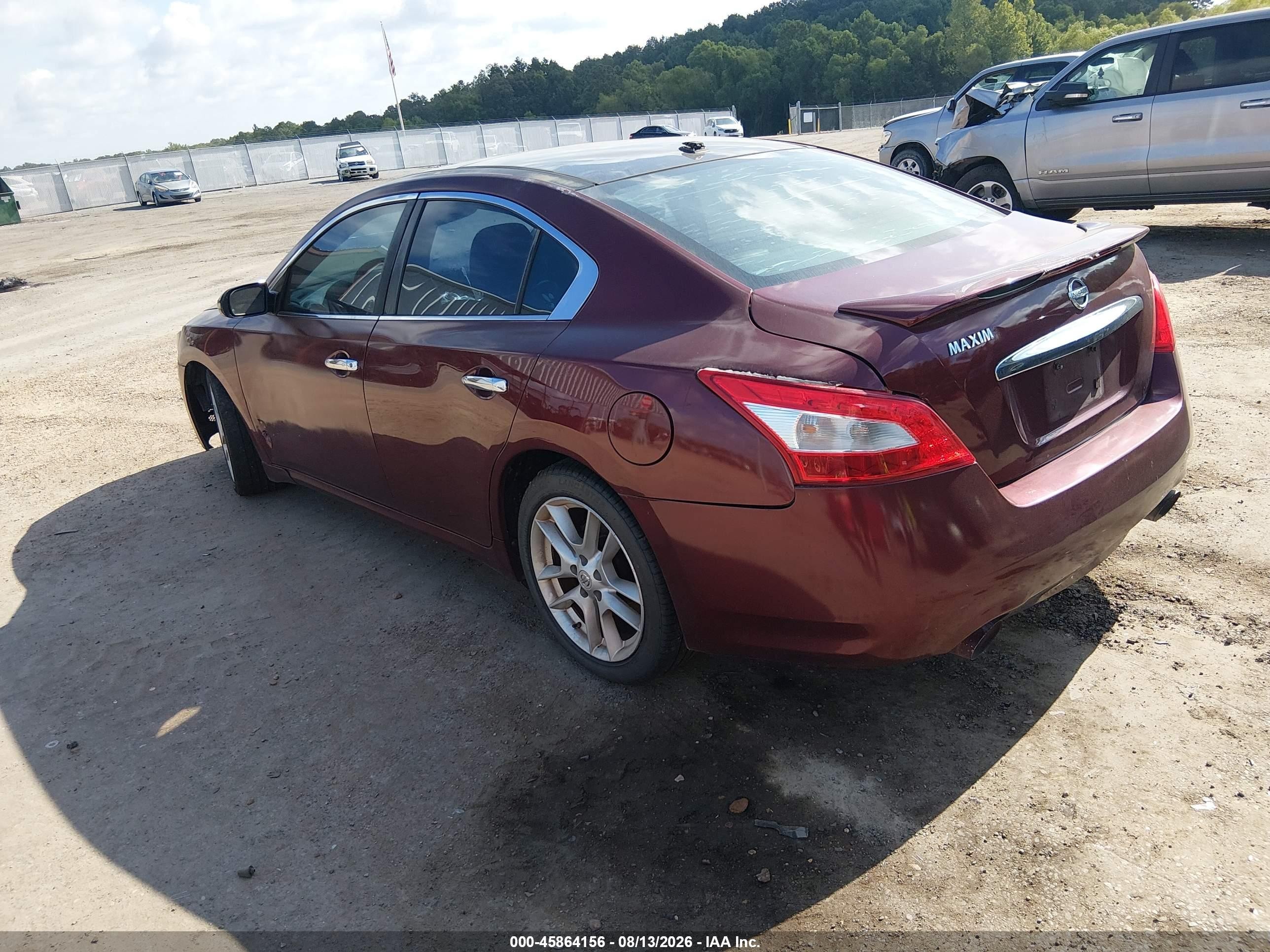 2009 Nissan Maxima 3.5 Sv Maroon vin: 1N4AA51E29C836712