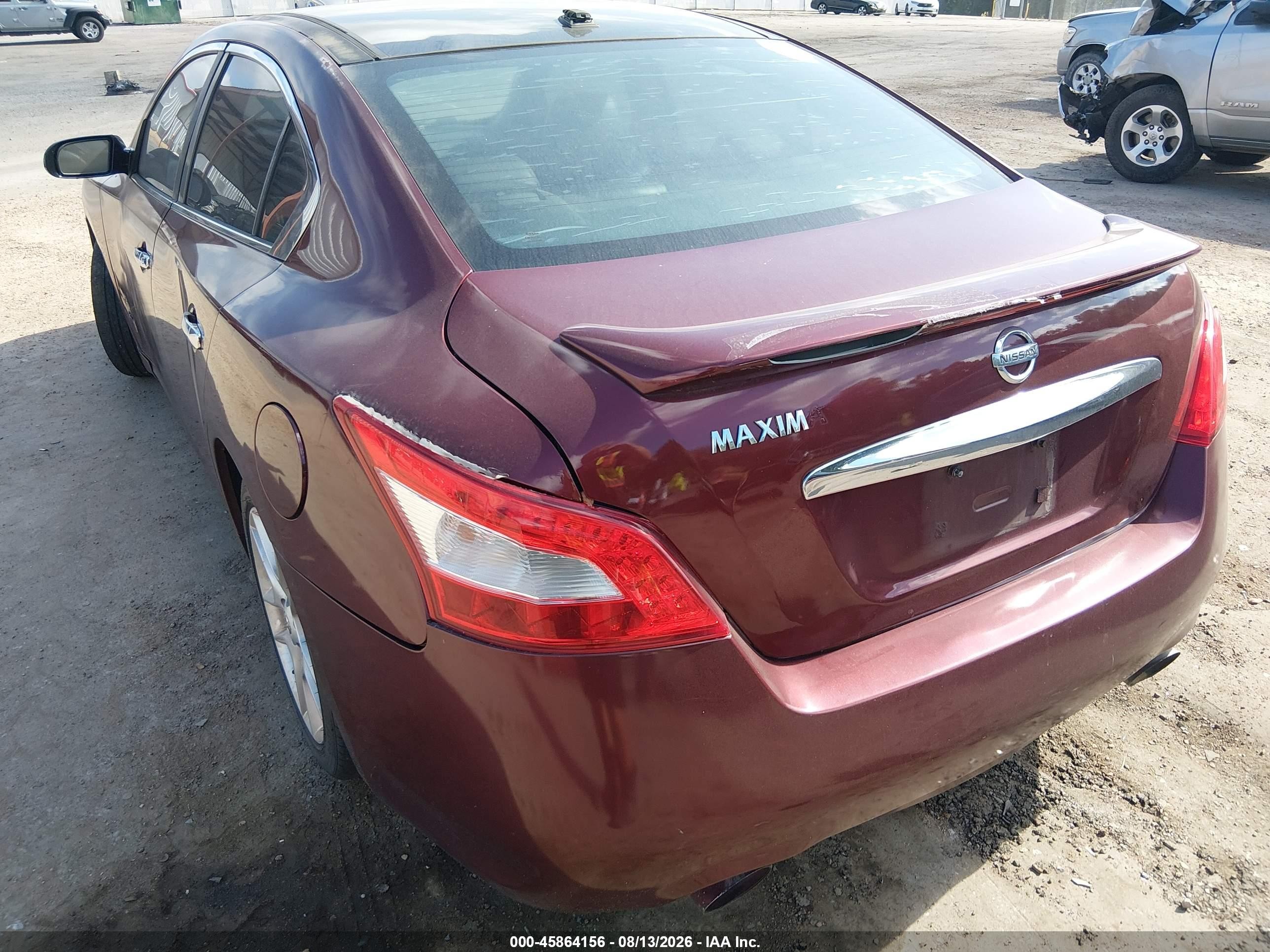 2009 Nissan Maxima 3.5 Sv Maroon vin: 1N4AA51E29C836712