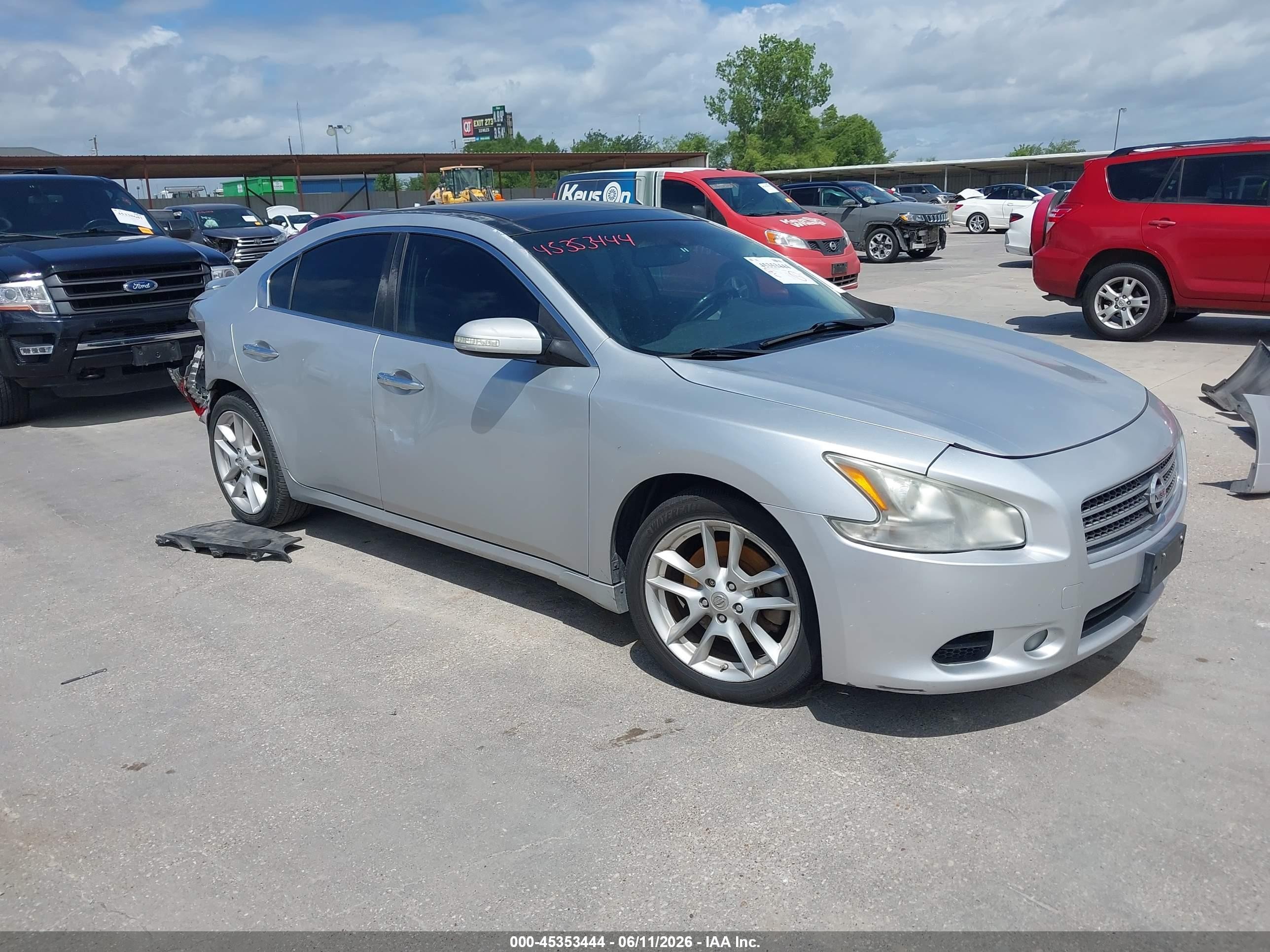 2009 Nissan Maxima 3.5 Sv Silver vin: 1N4AA51E39C802830
