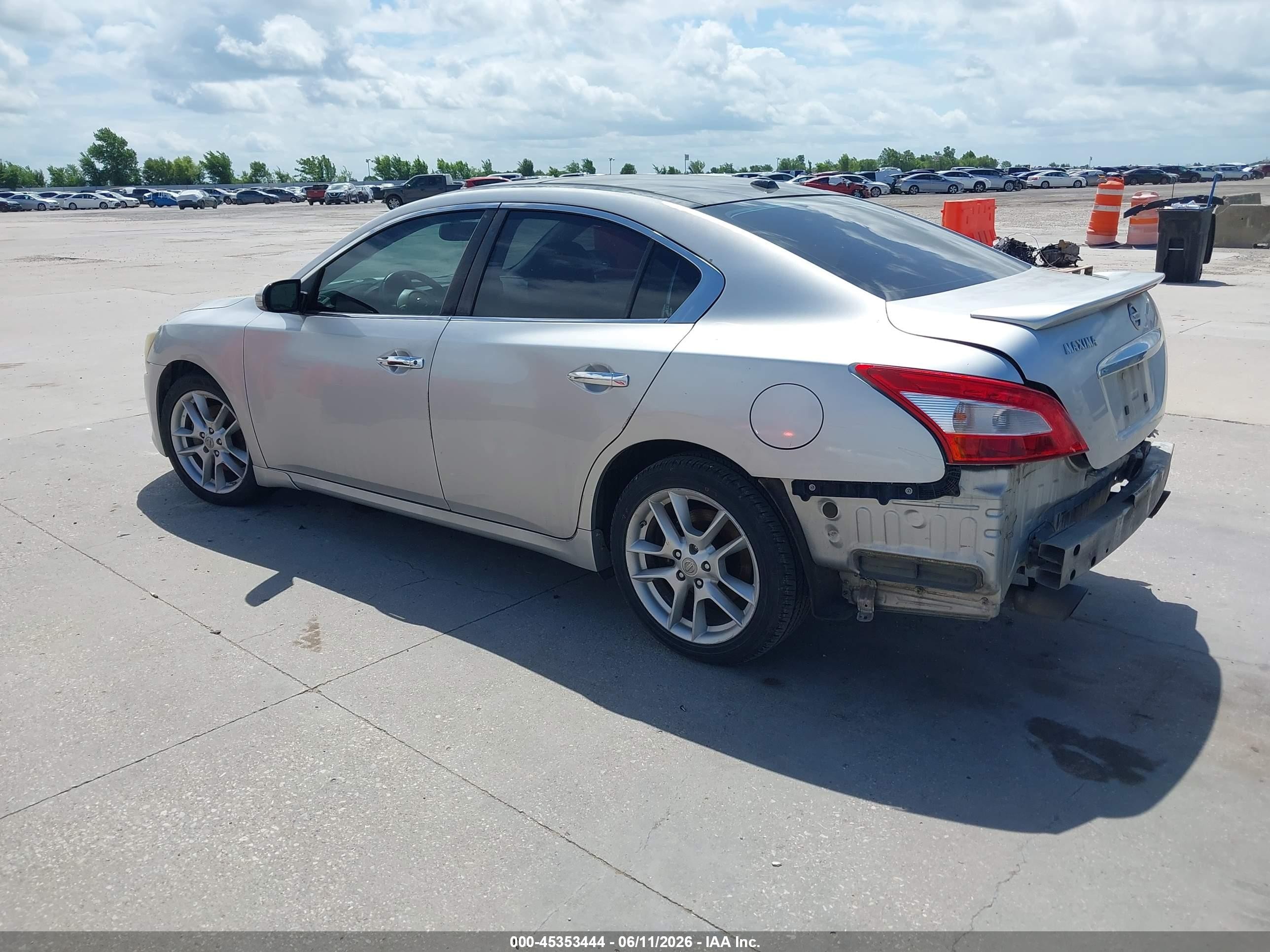 2009 Nissan Maxima 3.5 Sv Silver vin: 1N4AA51E39C802830