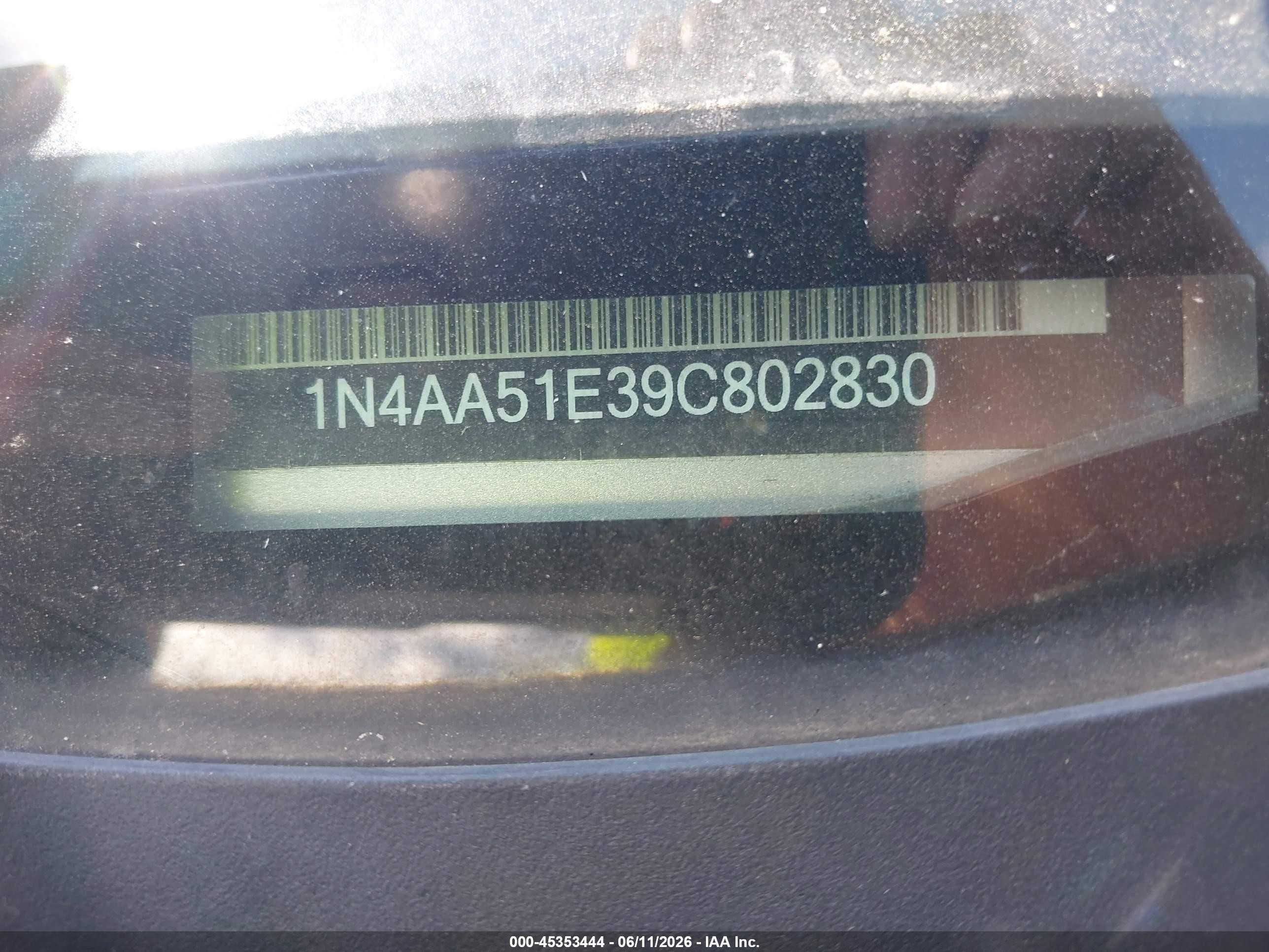 2009 Nissan Maxima 3.5 Sv Silver vin: 1N4AA51E39C802830