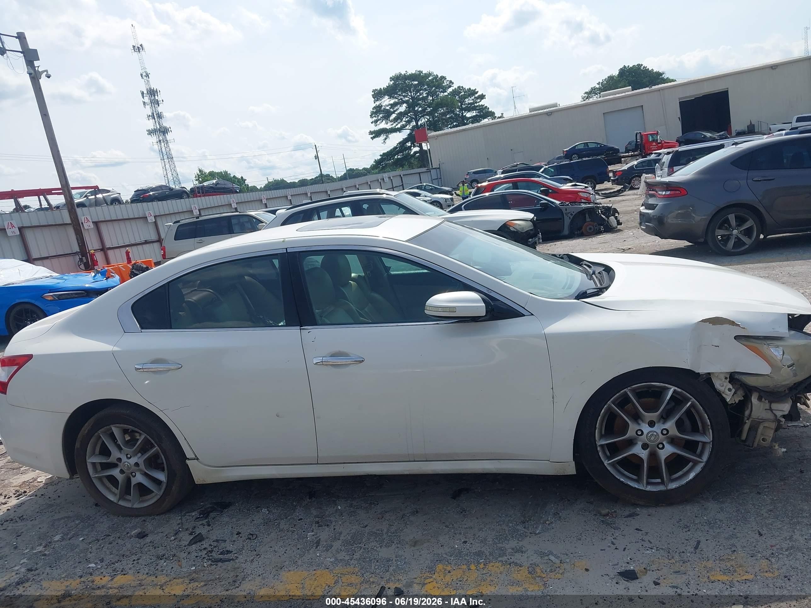 2009 Nissan Maxima 3.5 Sv White vin: 1N4AA51E39C804366