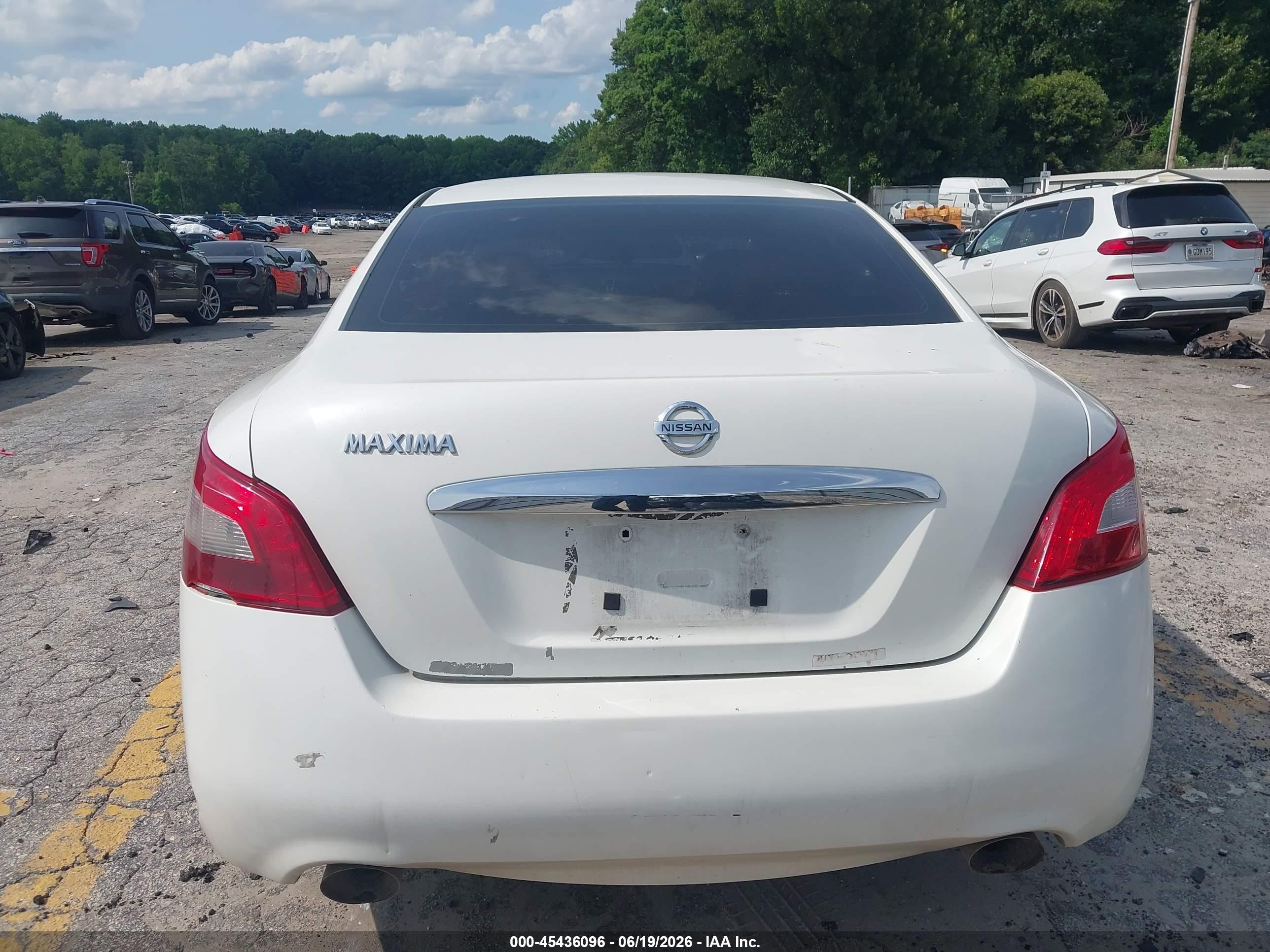 2009 Nissan Maxima 3.5 Sv White vin: 1N4AA51E39C804366