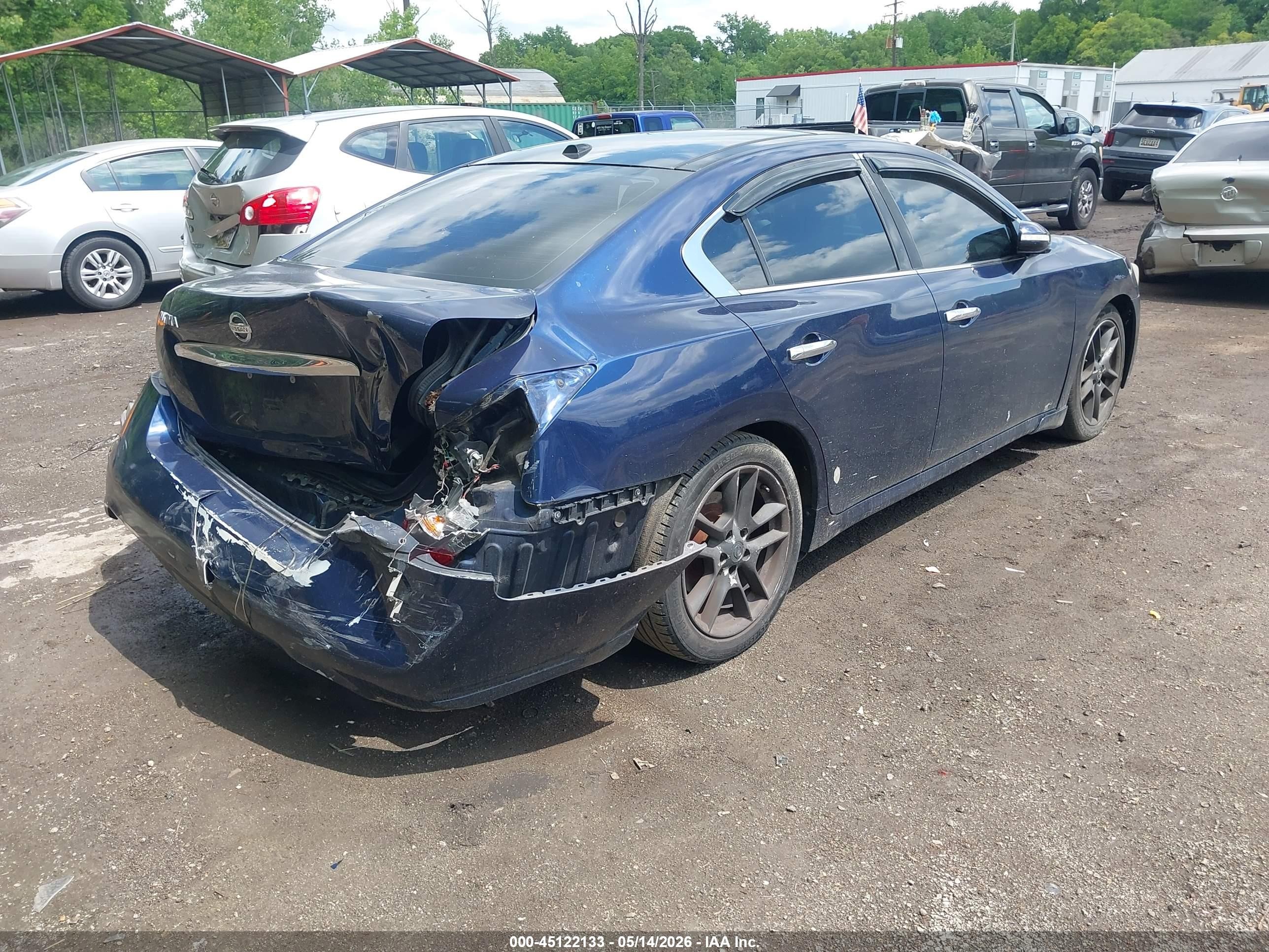 2009 Nissan Maxima 3.5 Sv Blue vin: 1N4AA51E39C833768