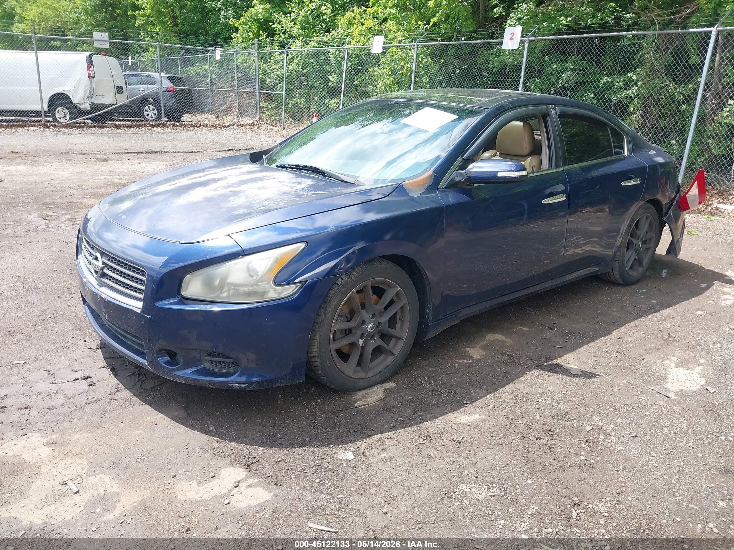 2009 Nissan Maxima 3.5 Sv Blue vin: 1N4AA51E39C833768
