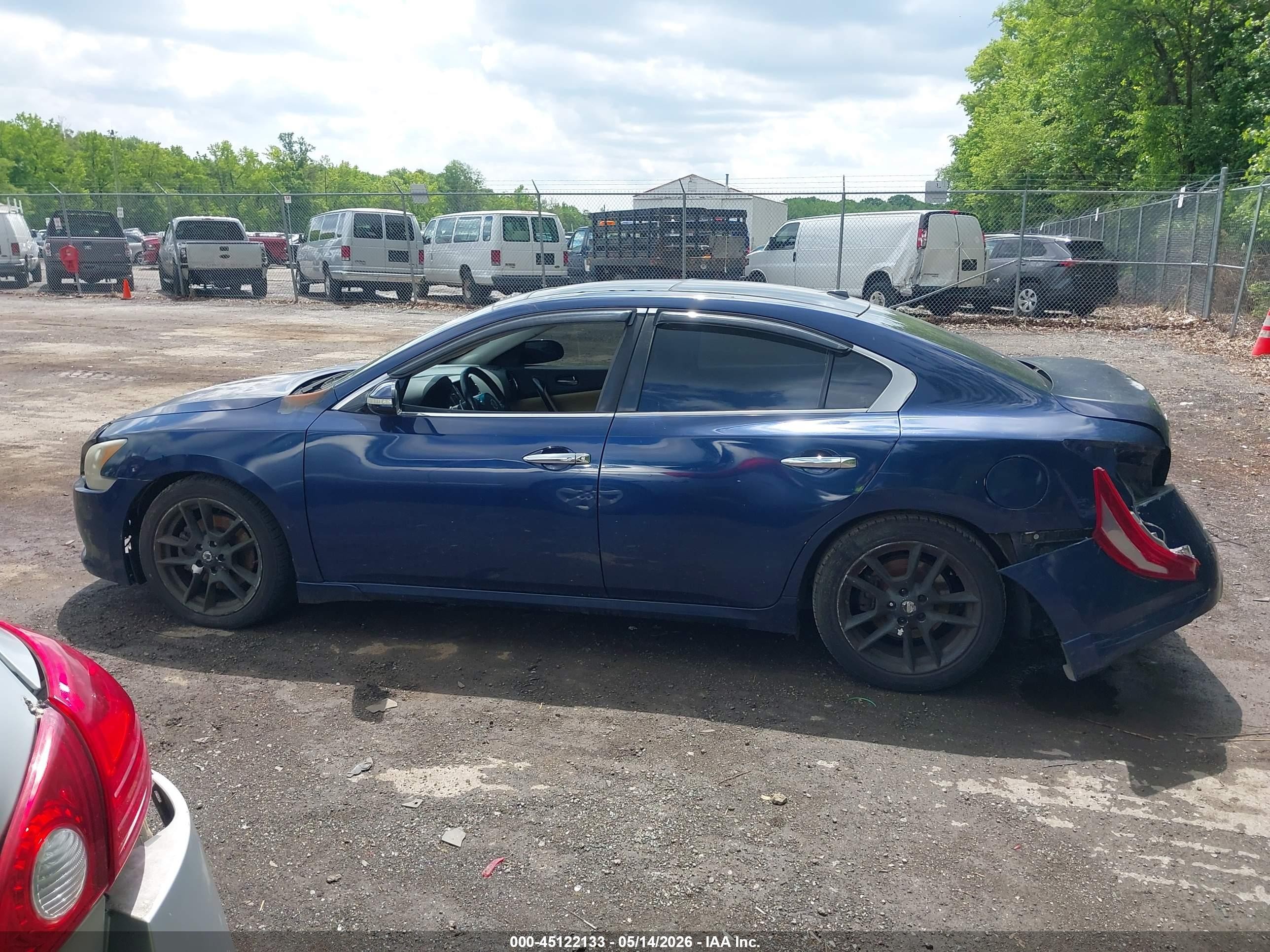 2009 Nissan Maxima 3.5 Sv Blue vin: 1N4AA51E39C833768