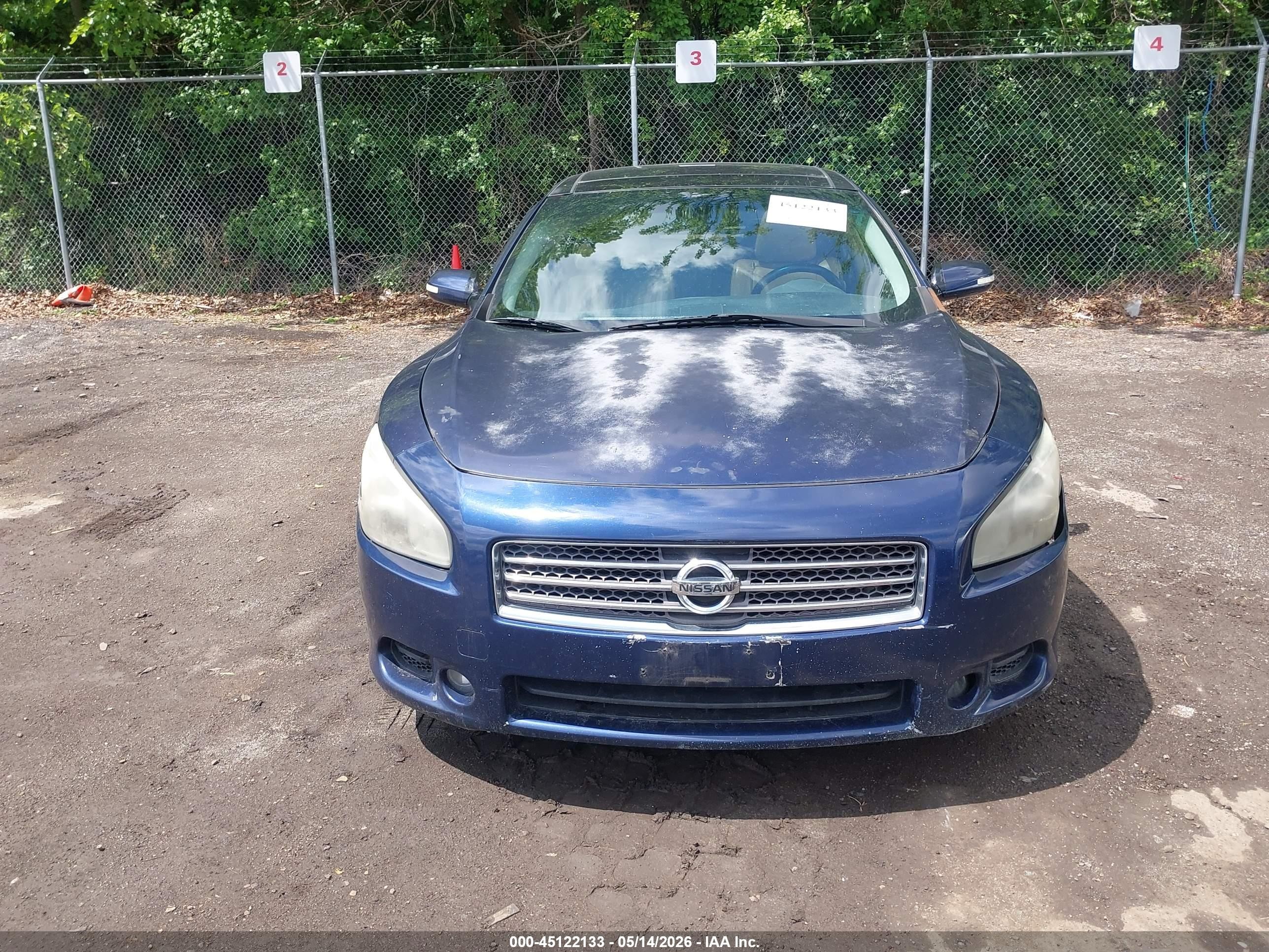 2009 Nissan Maxima 3.5 Sv Blue vin: 1N4AA51E39C833768