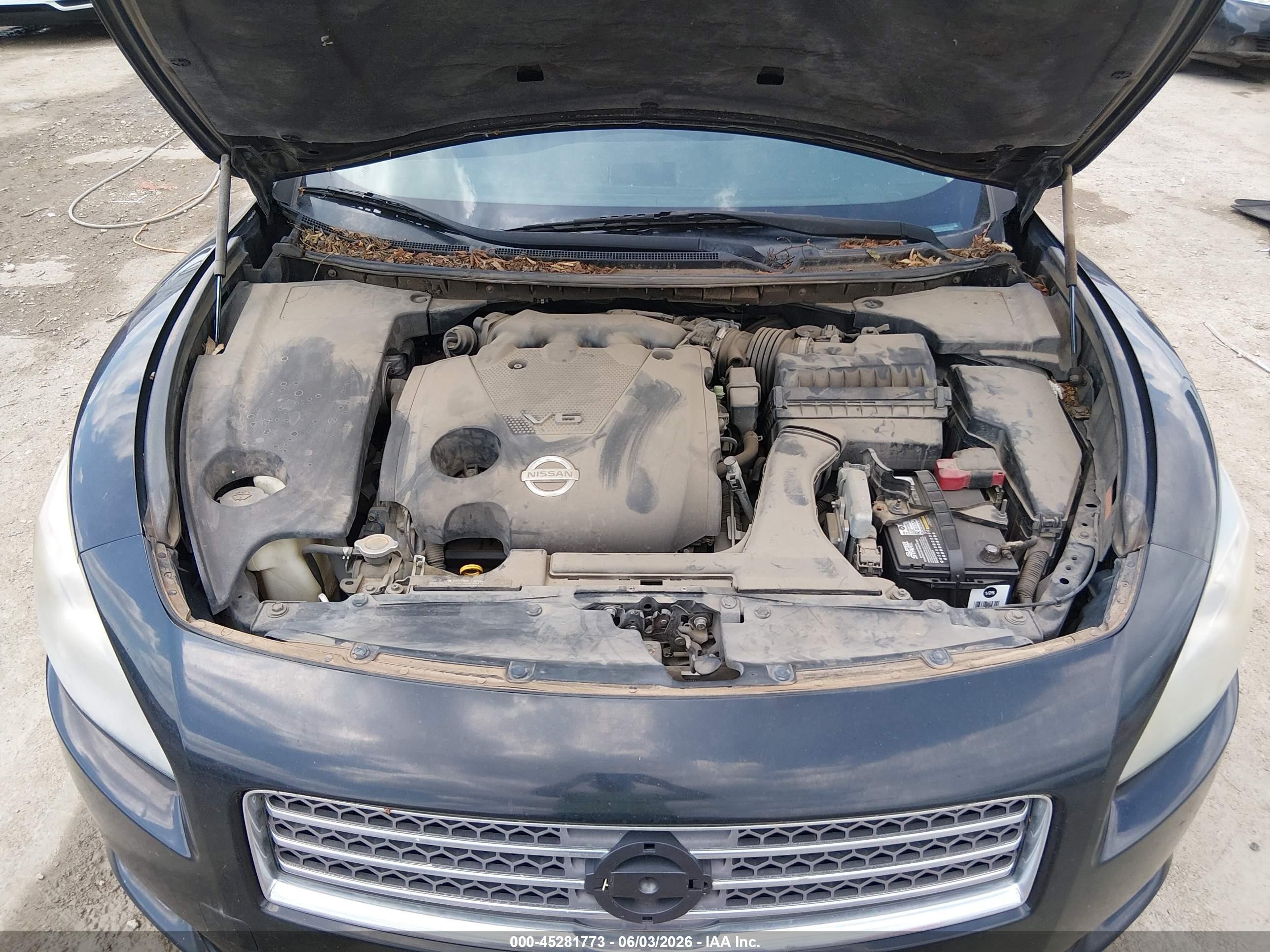 2009 Nissan Maxima 3.5 Sv Black vin: 1N4AA51E49C808829