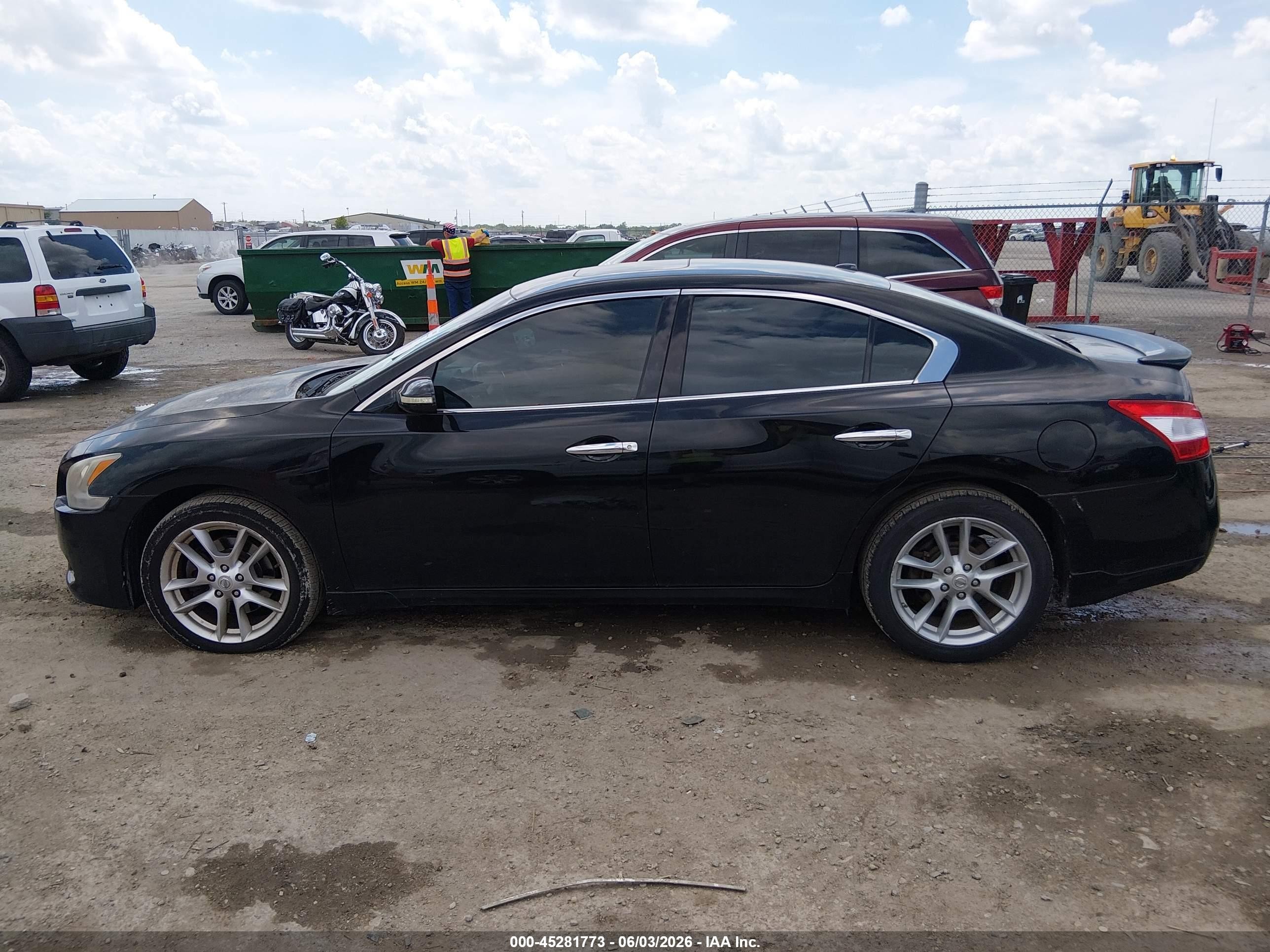 2009 Nissan Maxima 3.5 Sv Black vin: 1N4AA51E49C808829