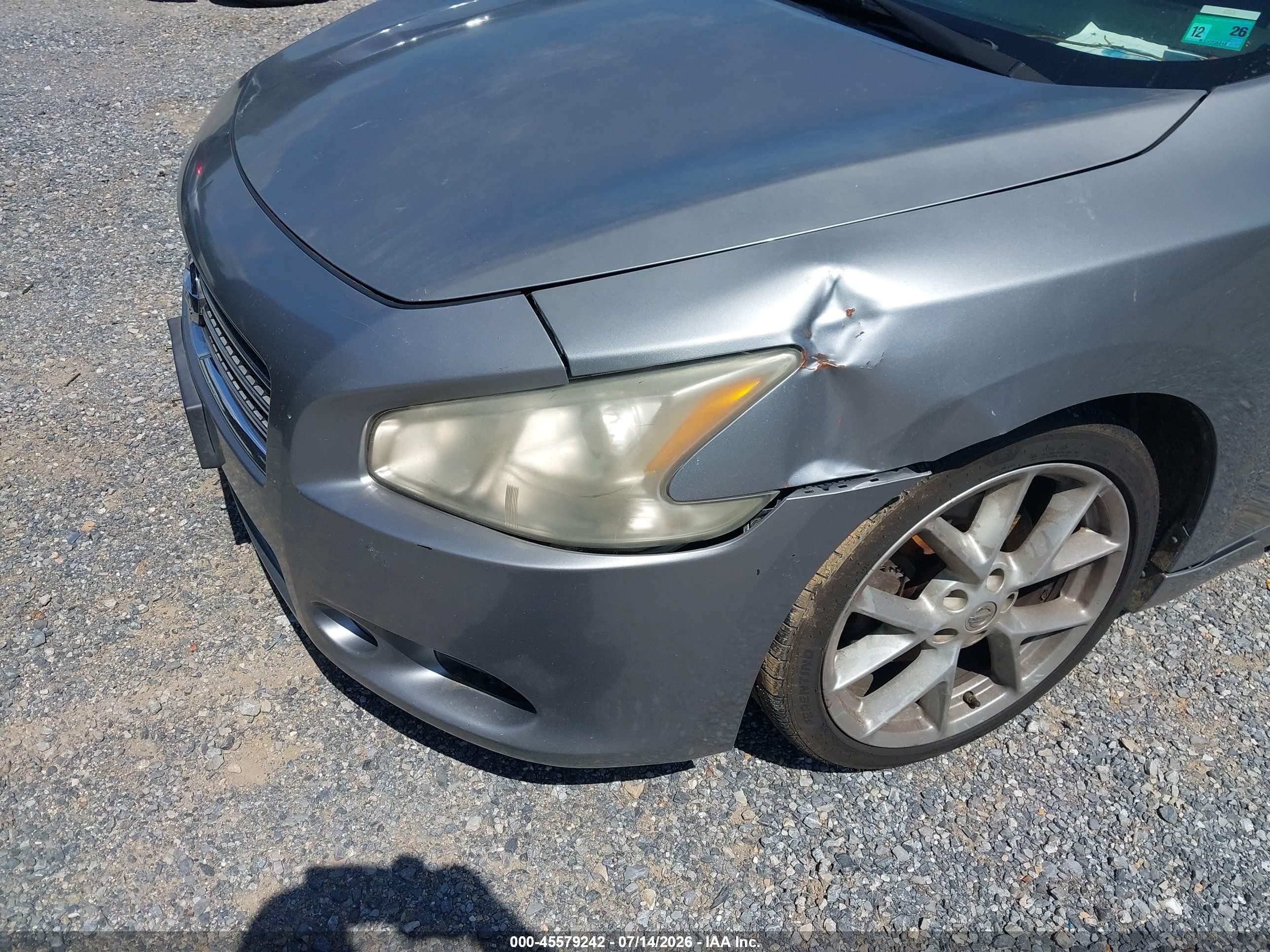 2009 Nissan Maxima 3.5 Sv Silver vin: 1N4AA51E49C837408