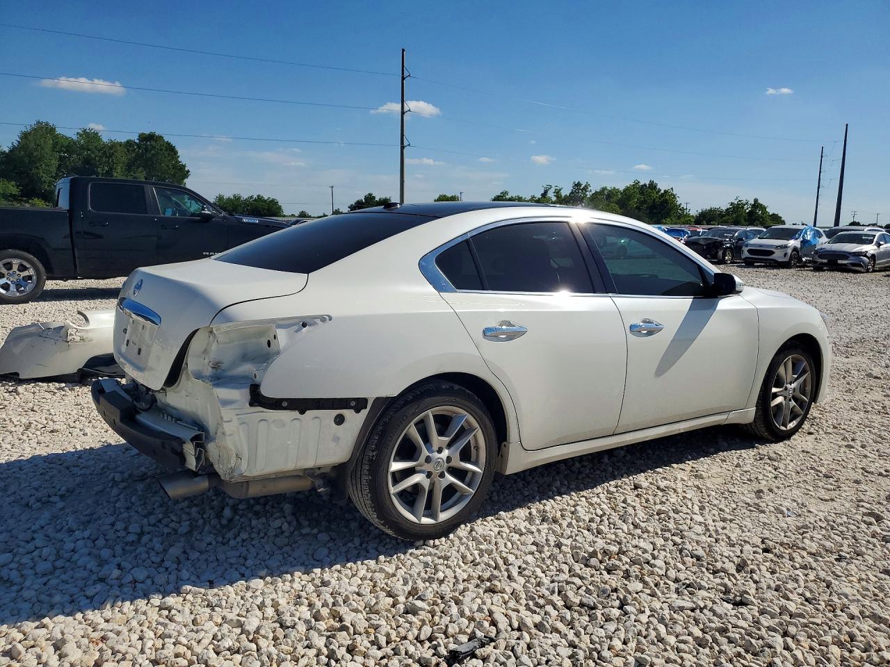 2009 Nissan Maxima 3.5 S White vin: 1N4AA51E49C843211