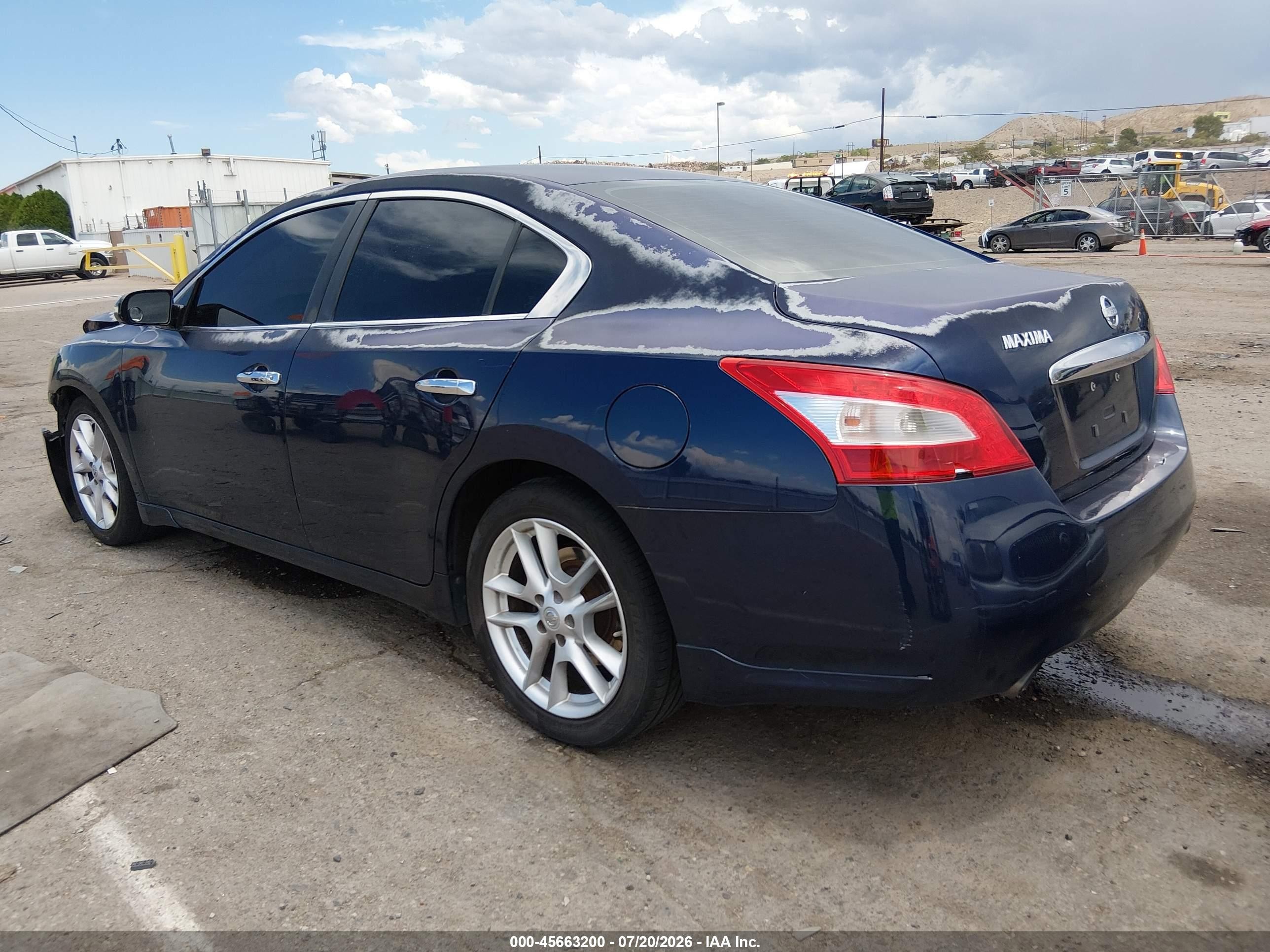 2009 Nissan Maxima 3.5 Sv Blue vin: 1N4AA51E49C844892