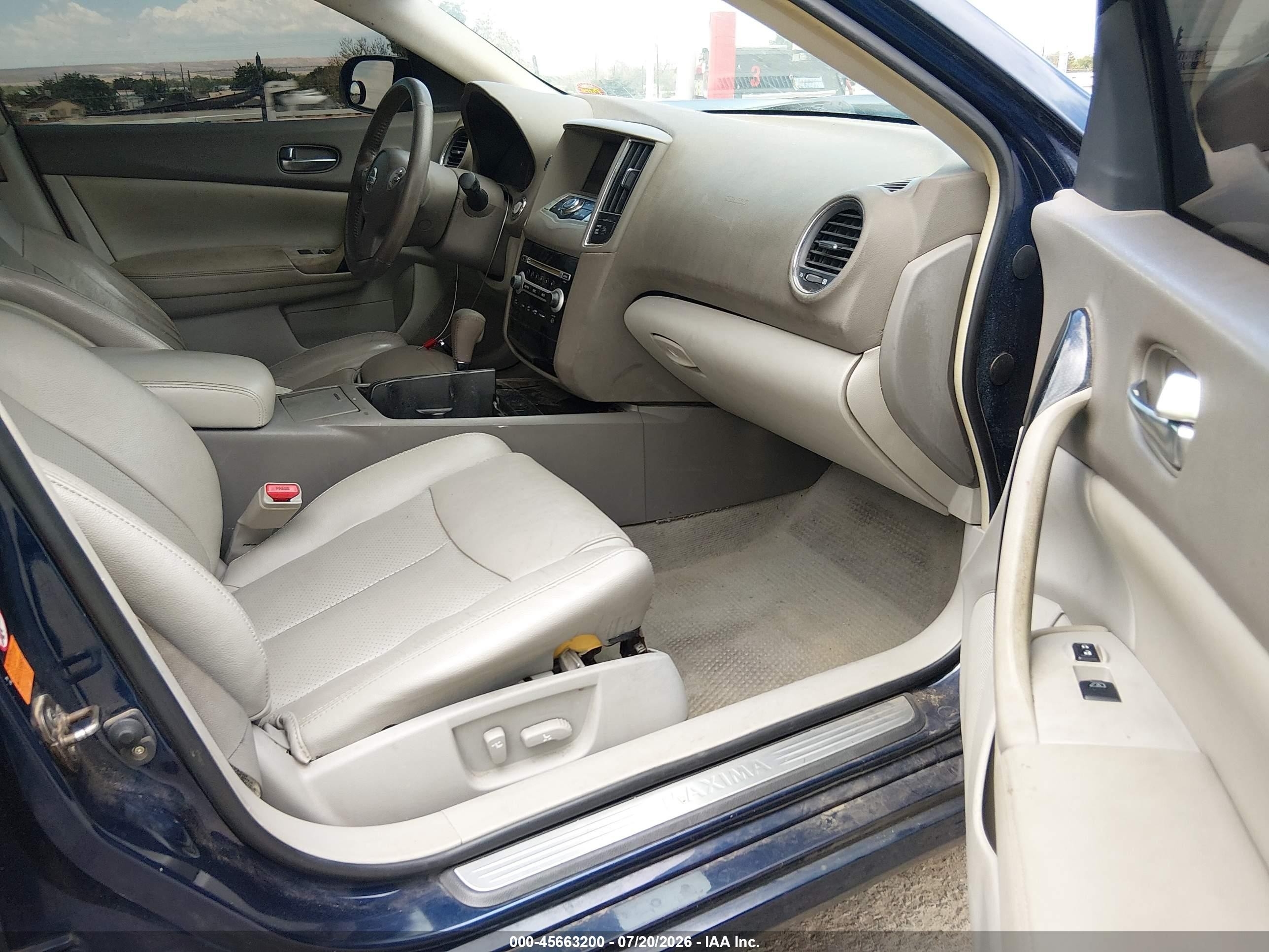 2009 Nissan Maxima 3.5 Sv Blue vin: 1N4AA51E49C844892