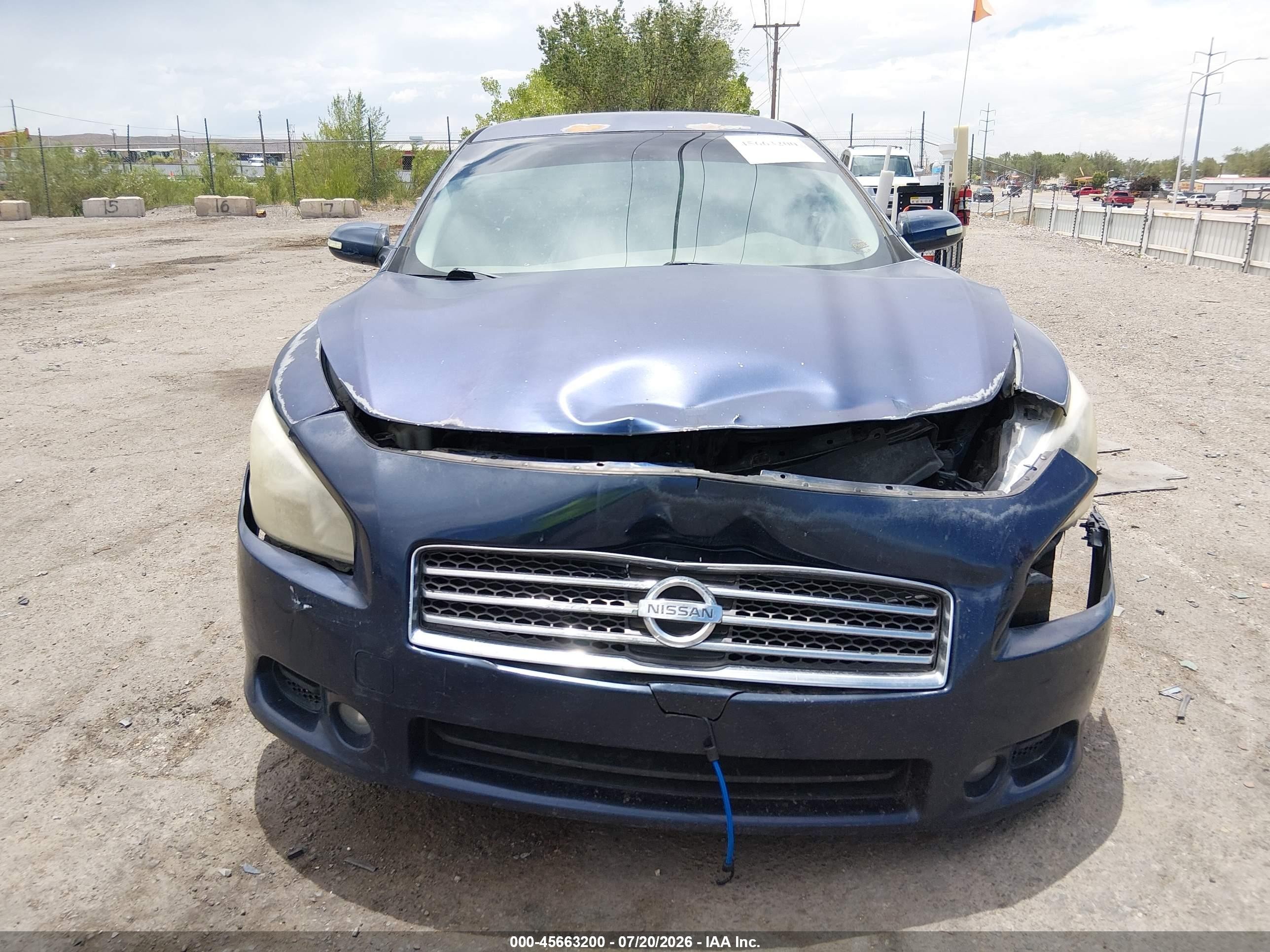 2009 Nissan Maxima 3.5 Sv Blue vin: 1N4AA51E49C844892