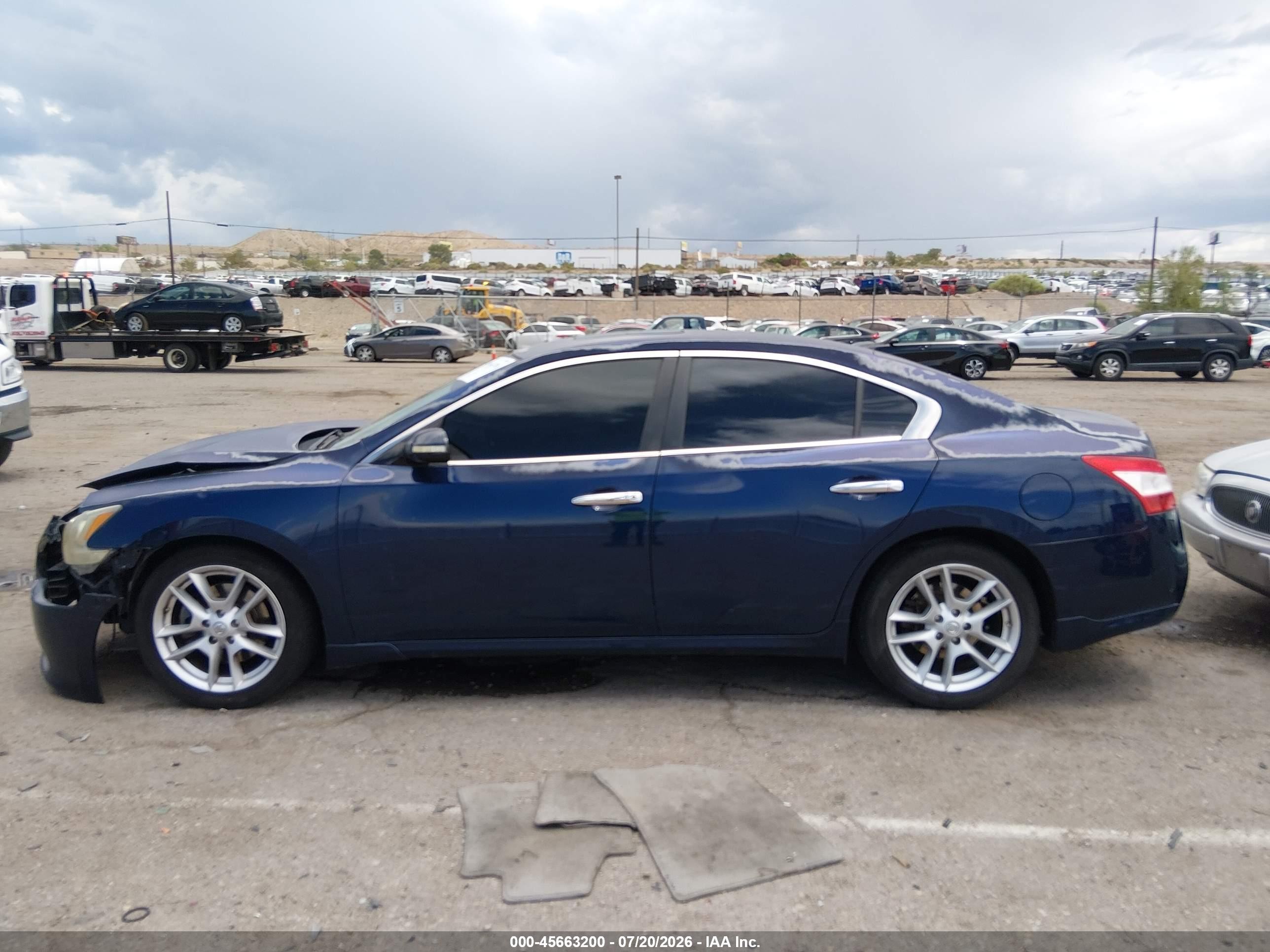 2009 Nissan Maxima 3.5 Sv Blue vin: 1N4AA51E49C844892