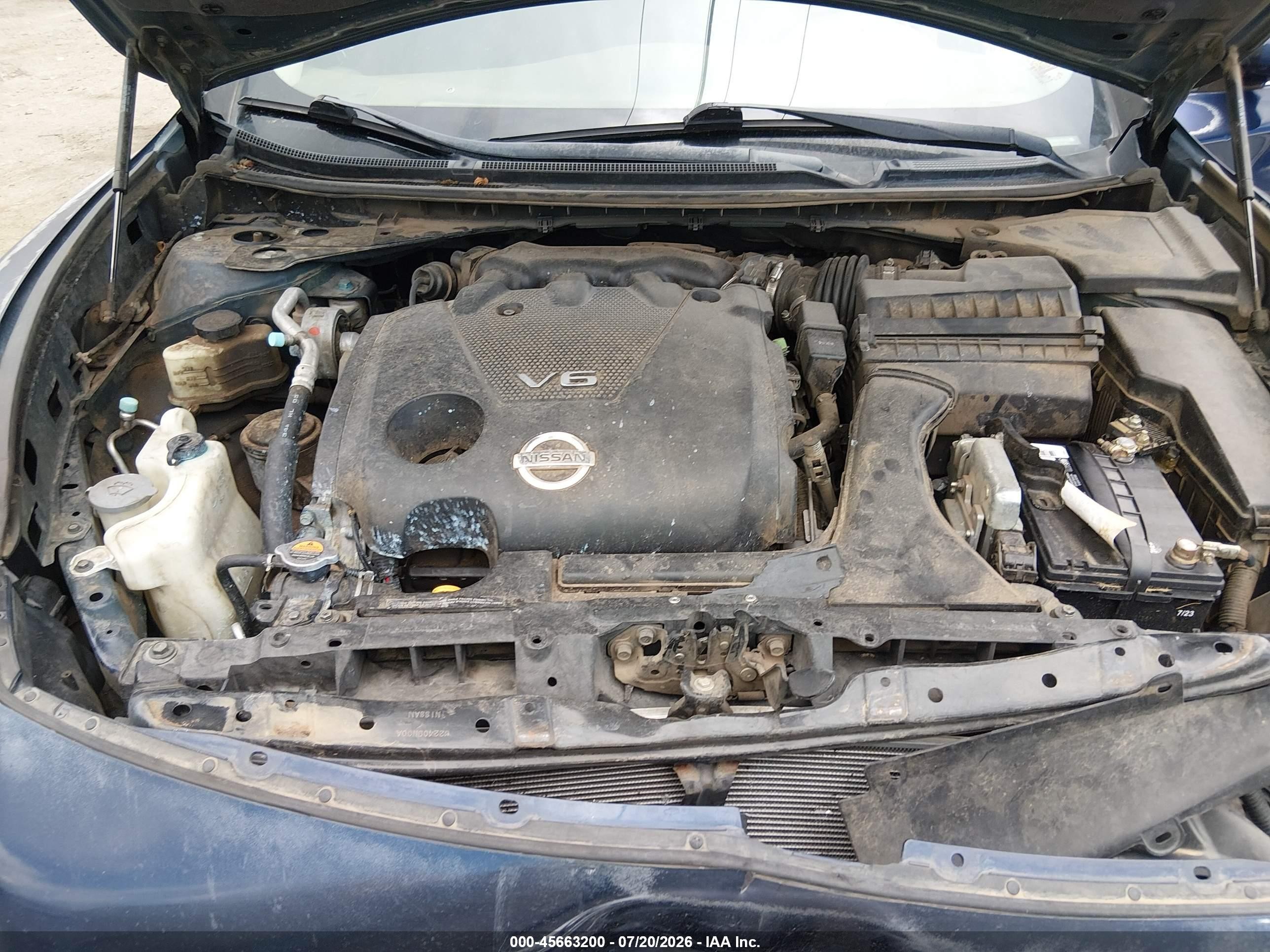 2009 Nissan Maxima 3.5 Sv Blue vin: 1N4AA51E49C844892