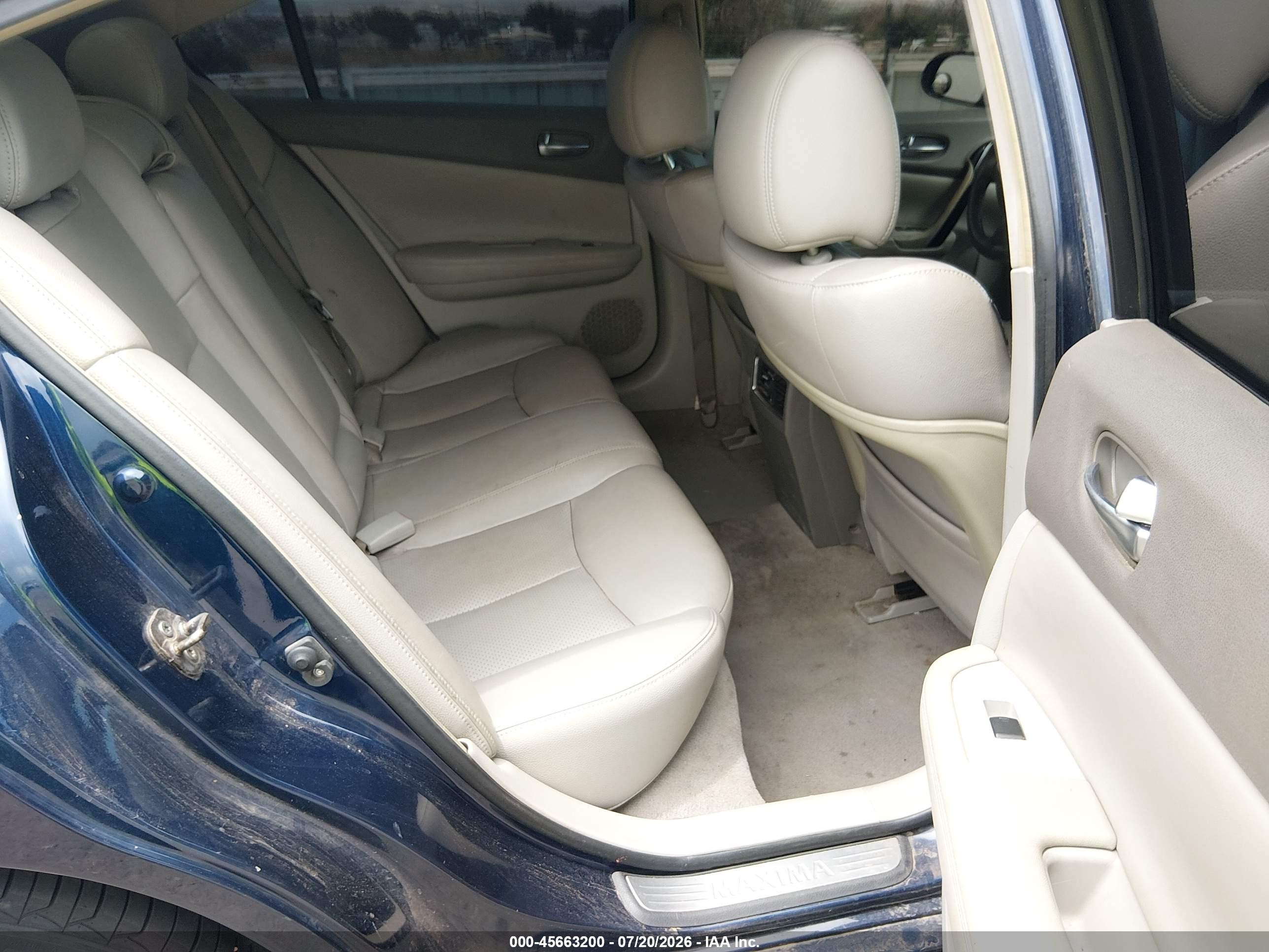 2009 Nissan Maxima 3.5 Sv Blue vin: 1N4AA51E49C844892