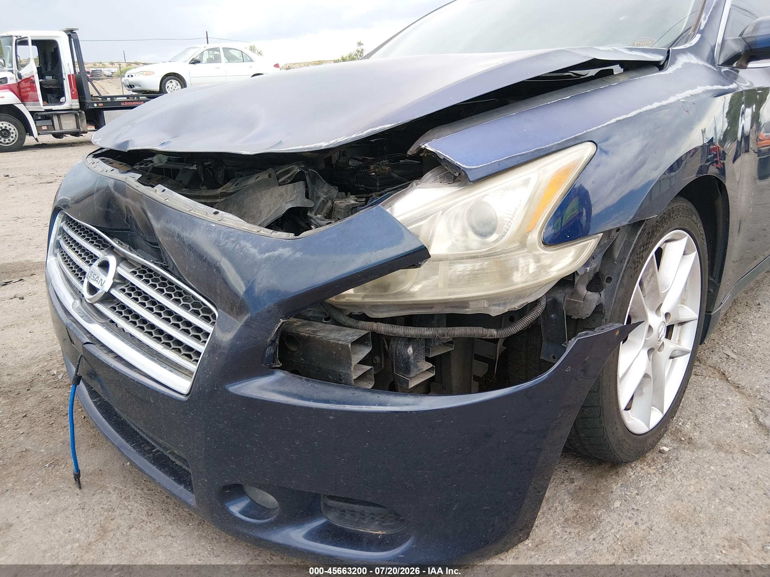 2009 Nissan Maxima 3.5 Sv Blue vin: 1N4AA51E49C844892