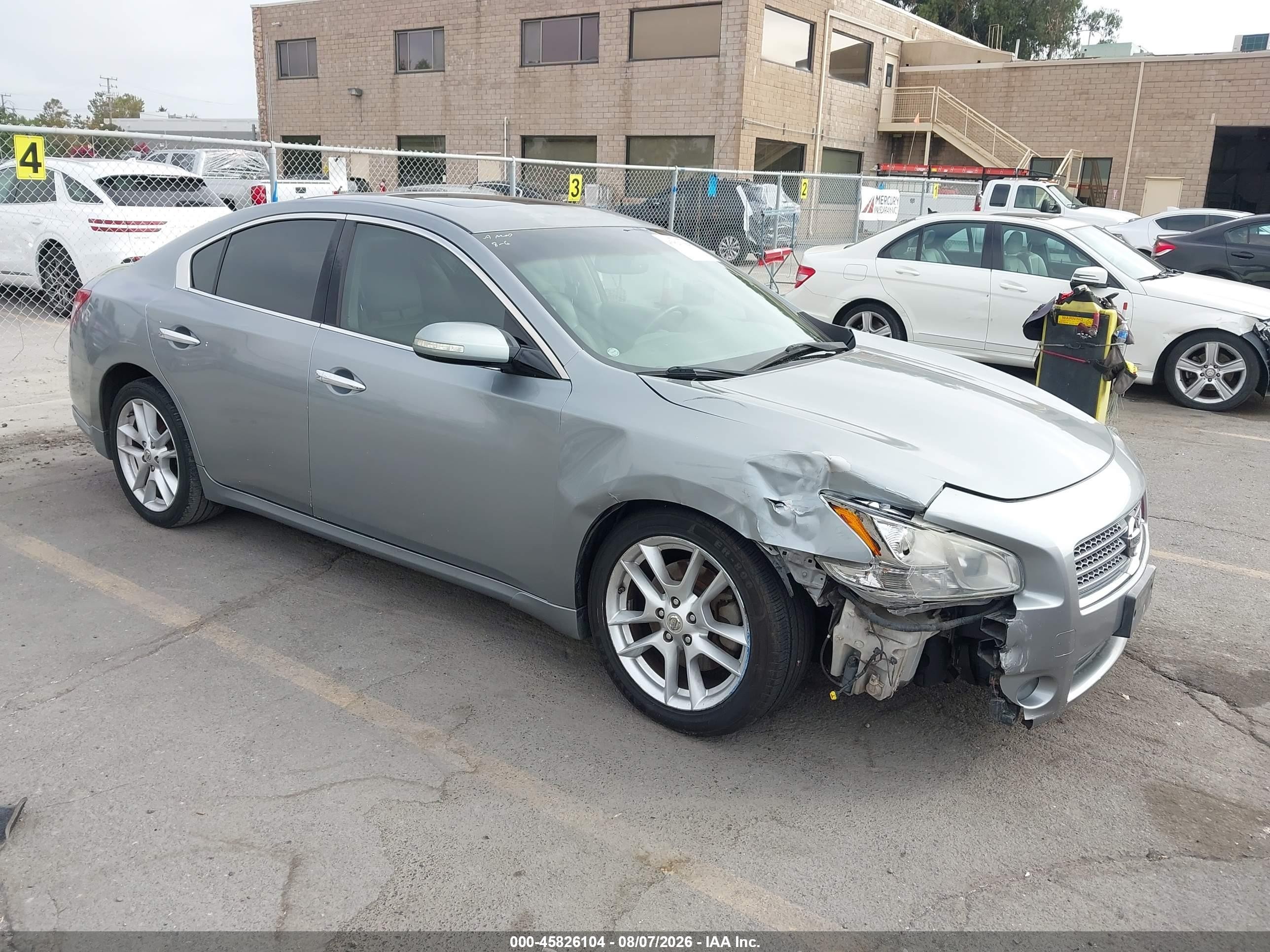2009 Nissan Maxima 3.5 Sv Gray vin: 1N4AA51E59C803350